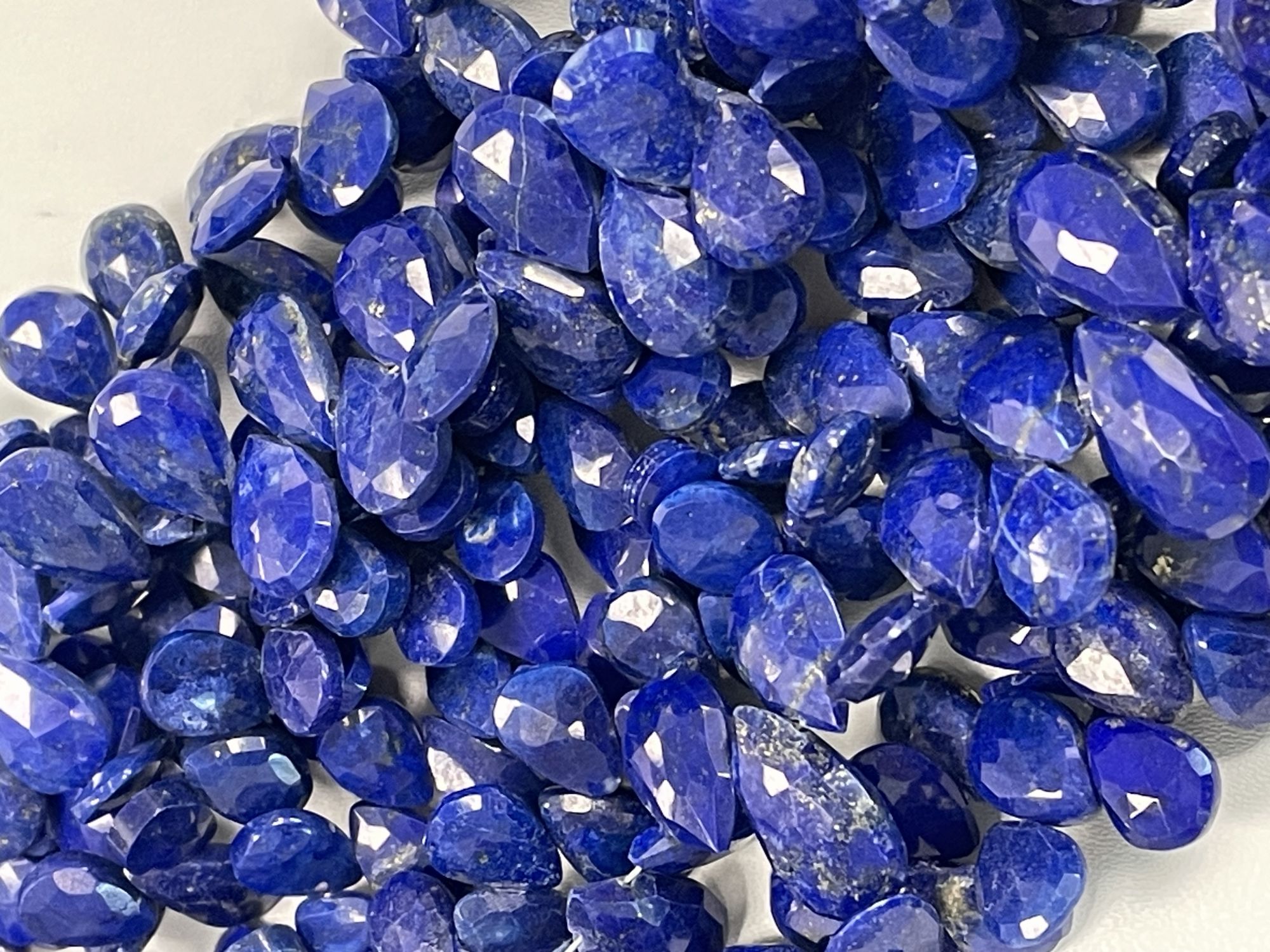 Lapis Pear Faceted