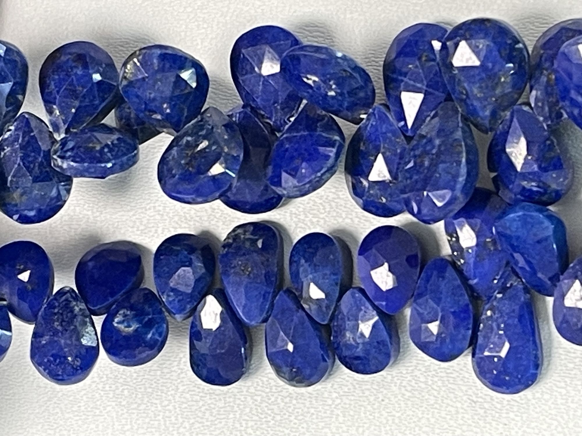 Lapis Pear Faceted