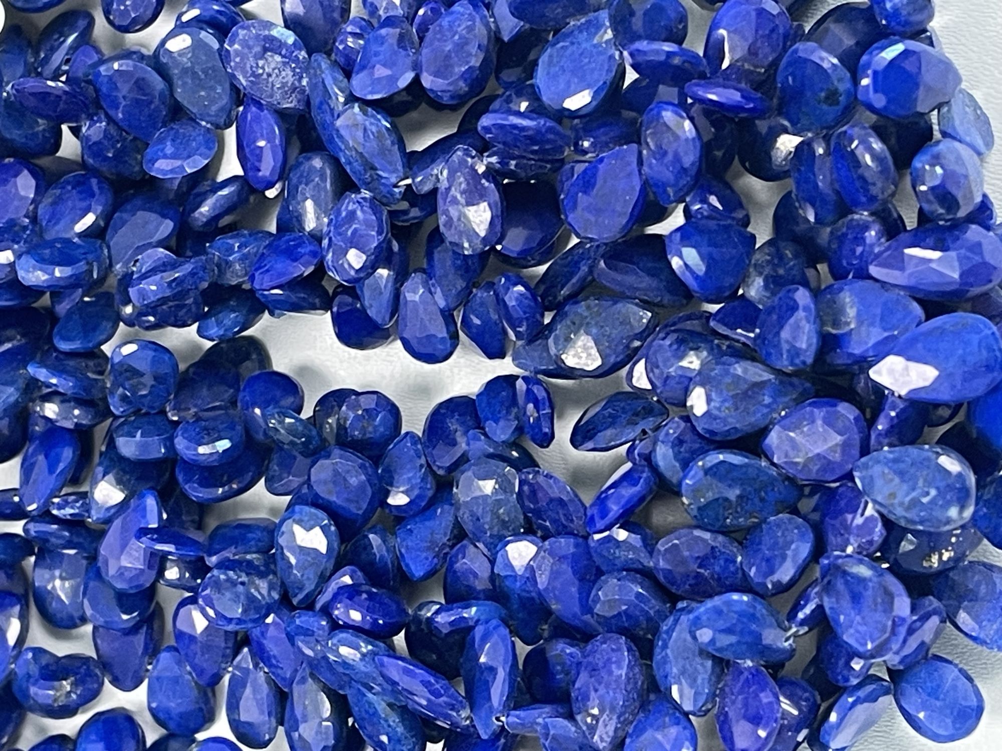 Lapis Pear Faceted