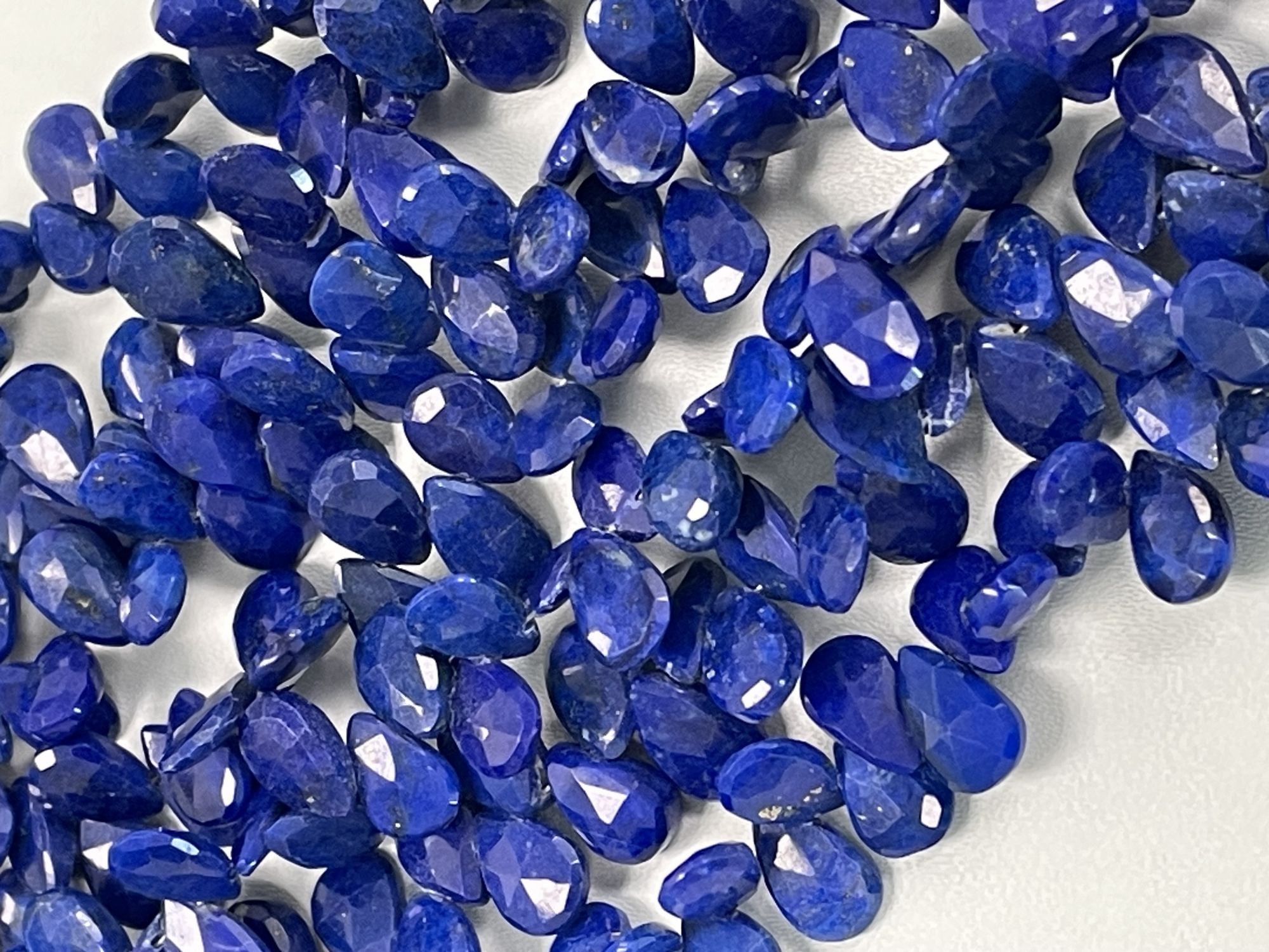 Lapis Pear Faceted