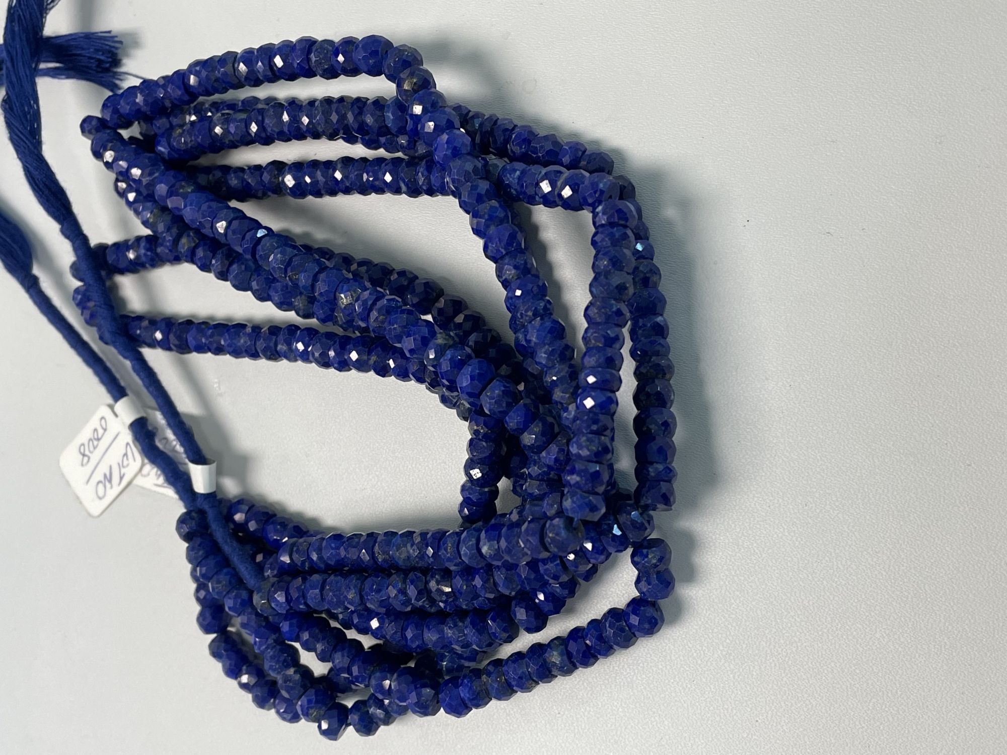 Lapis Rondelle Faceted
