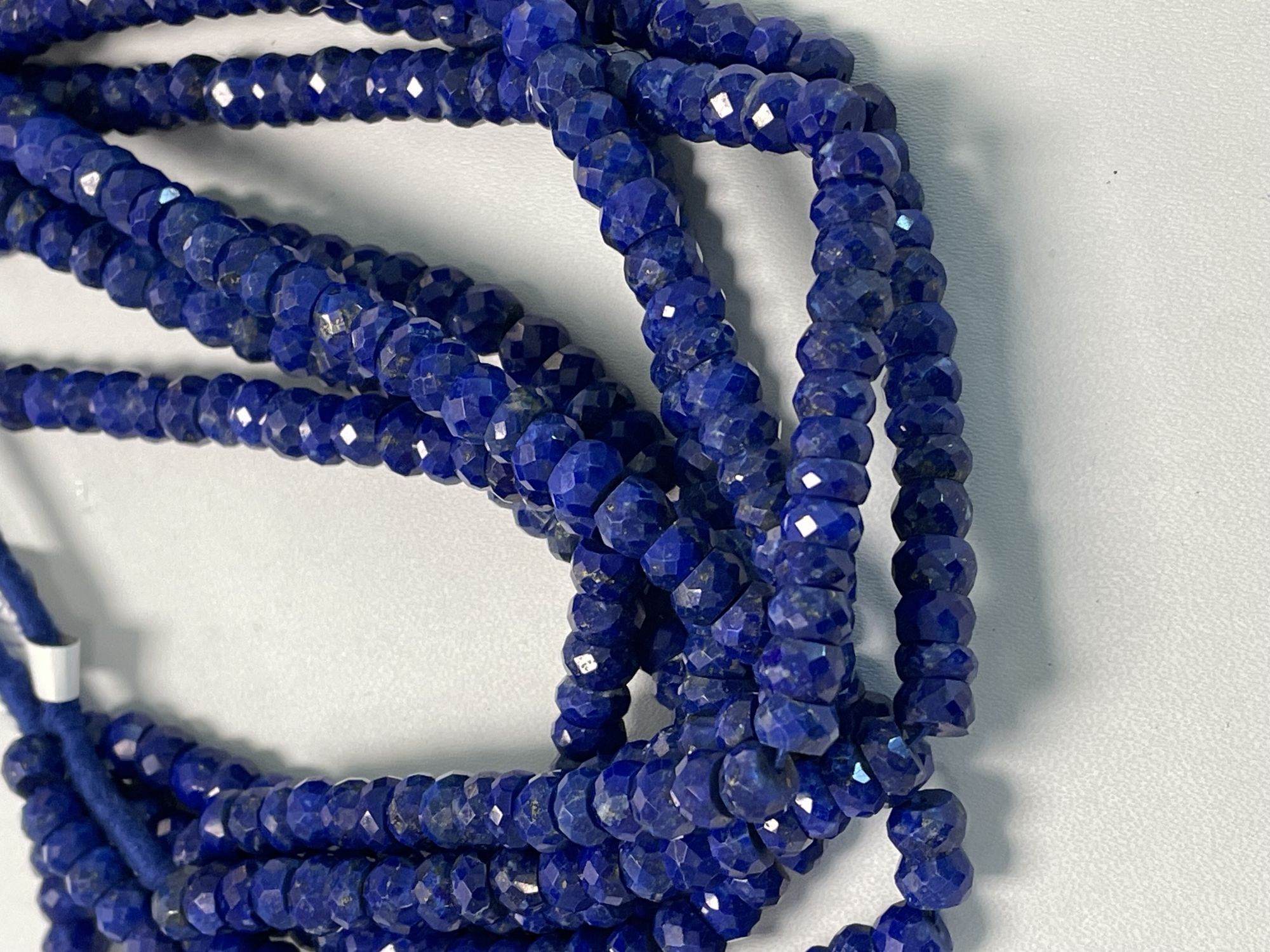 Lapis Rondelle Faceted