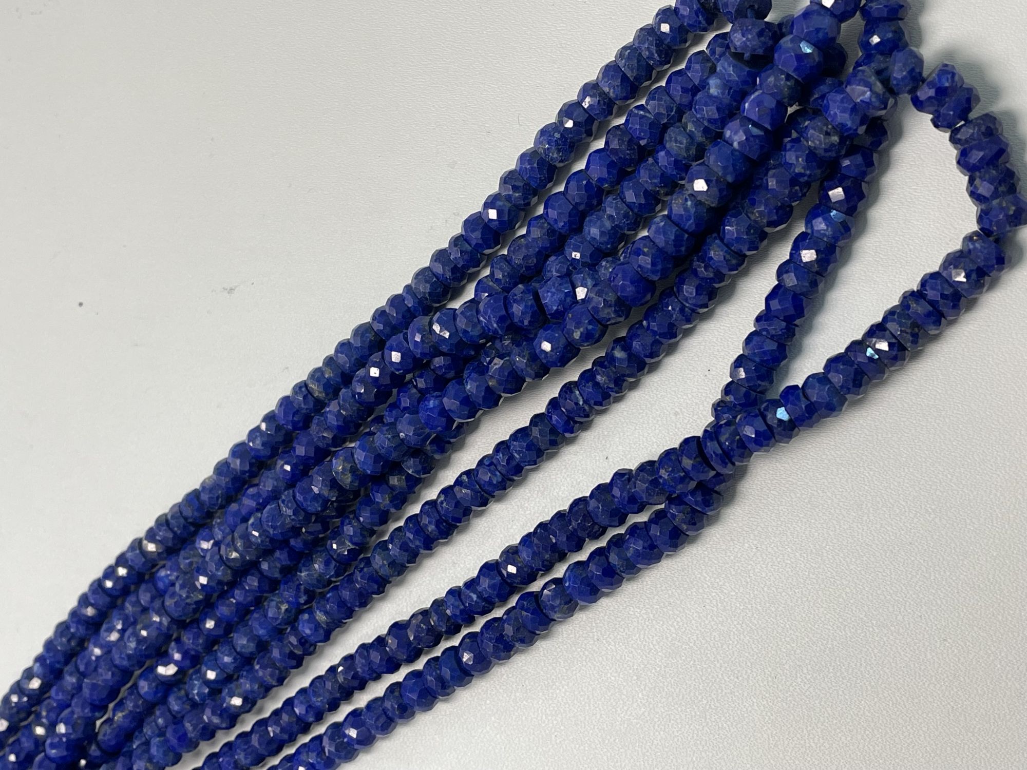 Lapis Rondelle Faceted