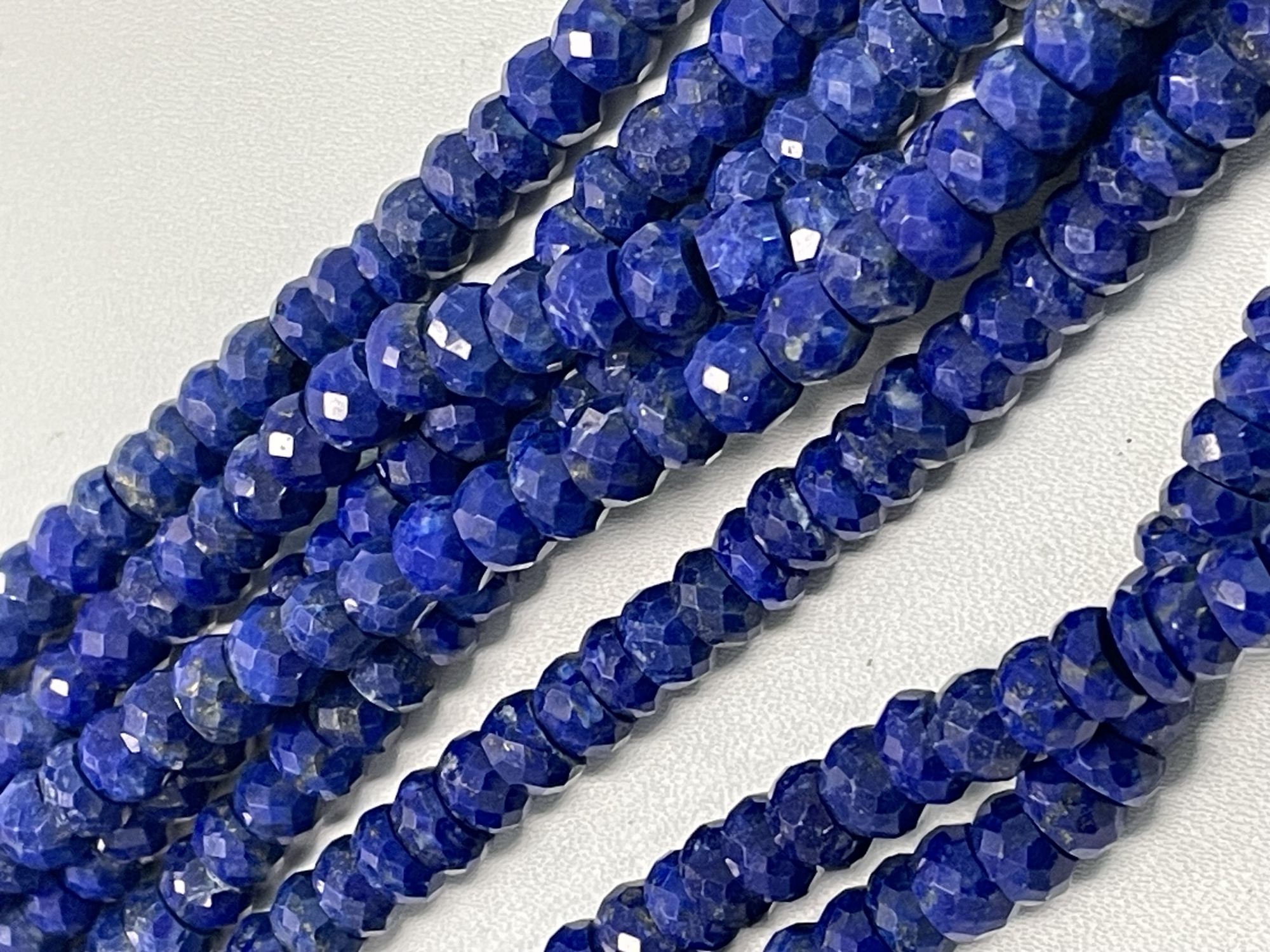 Lapis Rondelle Faceted