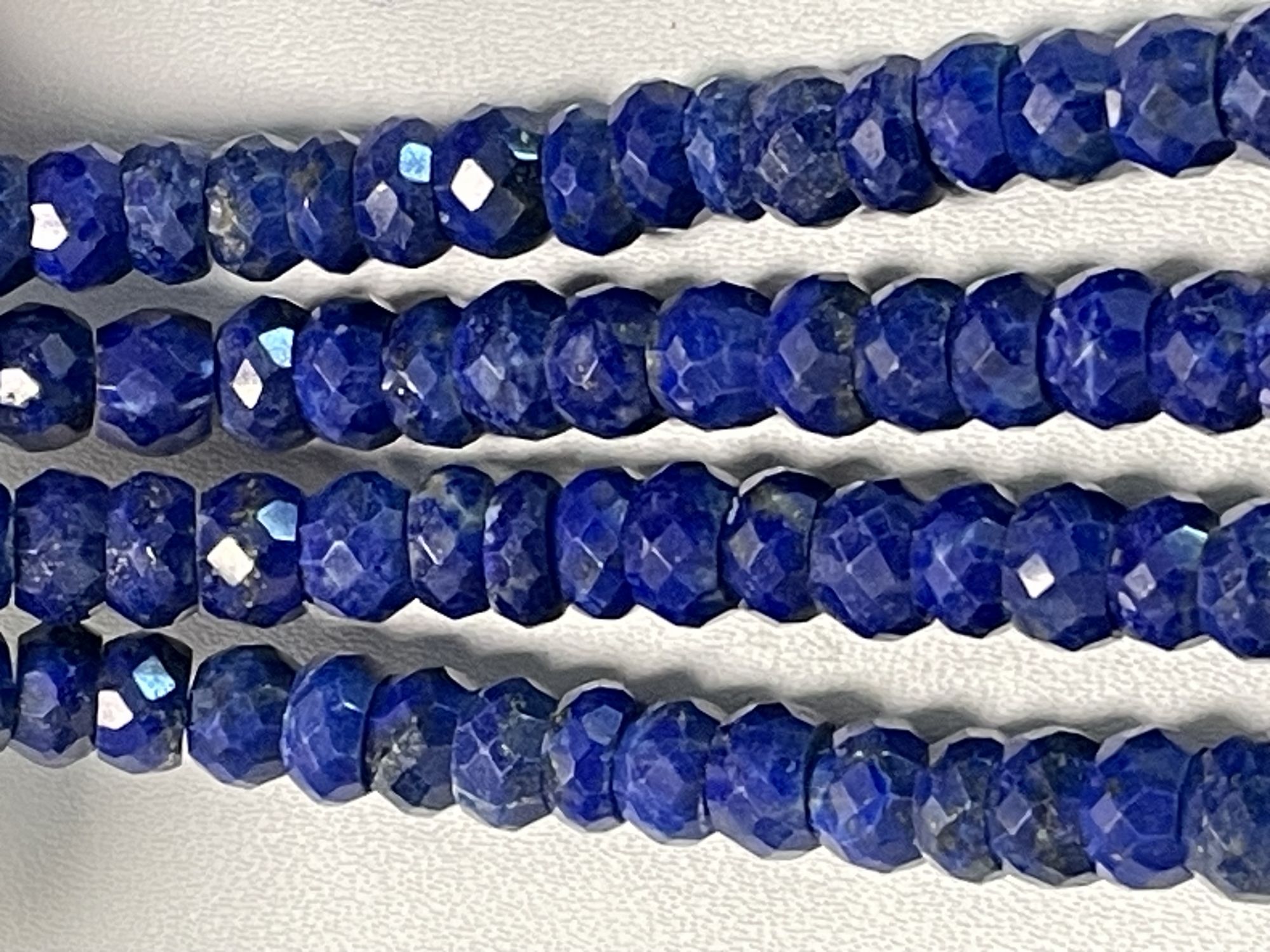 Lapis Rondelle Faceted