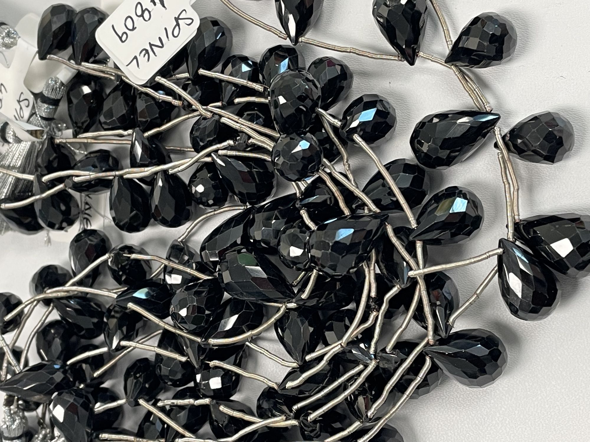 Black Spinel Drop Faceted