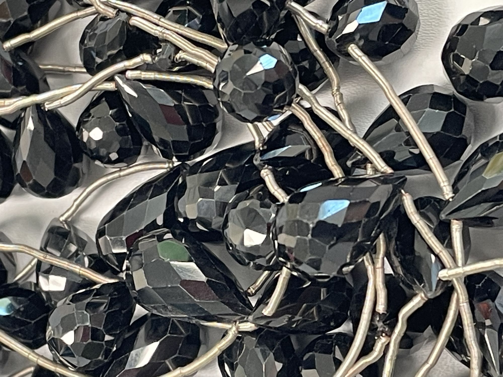Black Spinel Drop Faceted