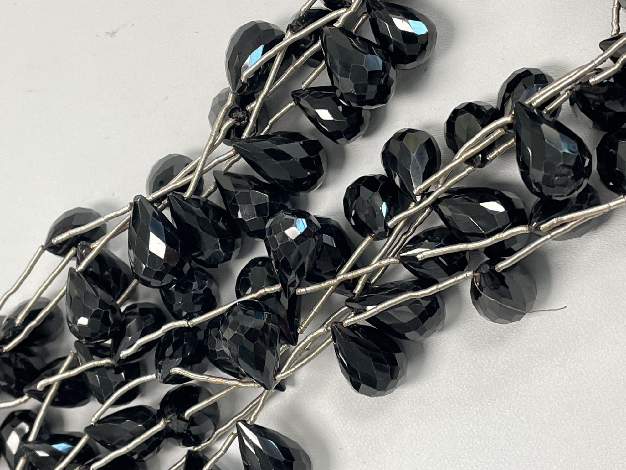 Black Spinel Drop Faceted