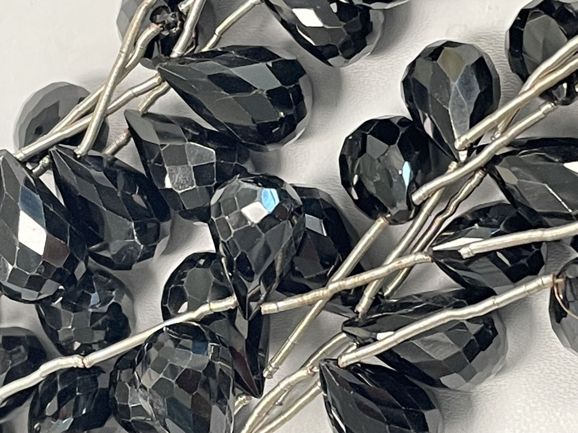 Black Spinel Drop Faceted