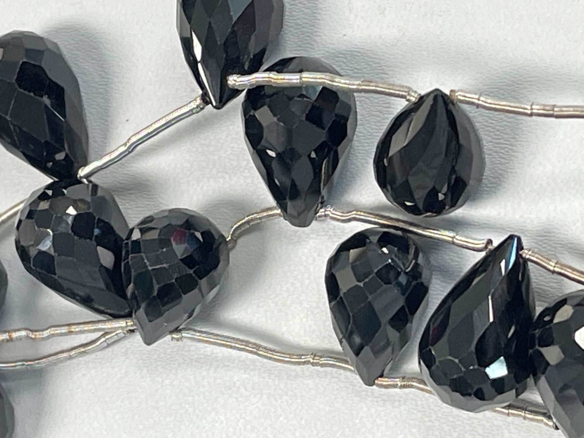 Black Spinel Drop Faceted