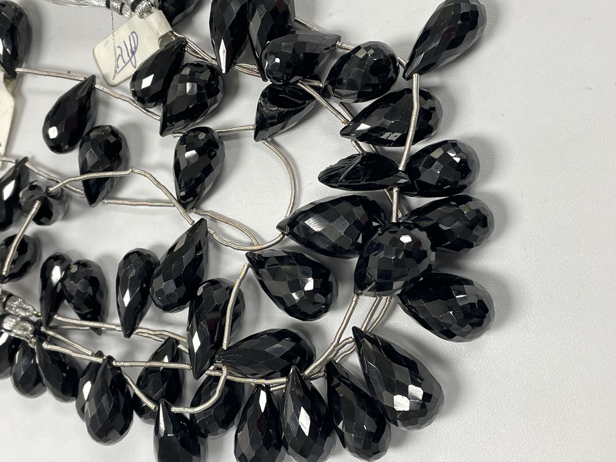 Black Spinel Drop Faceted