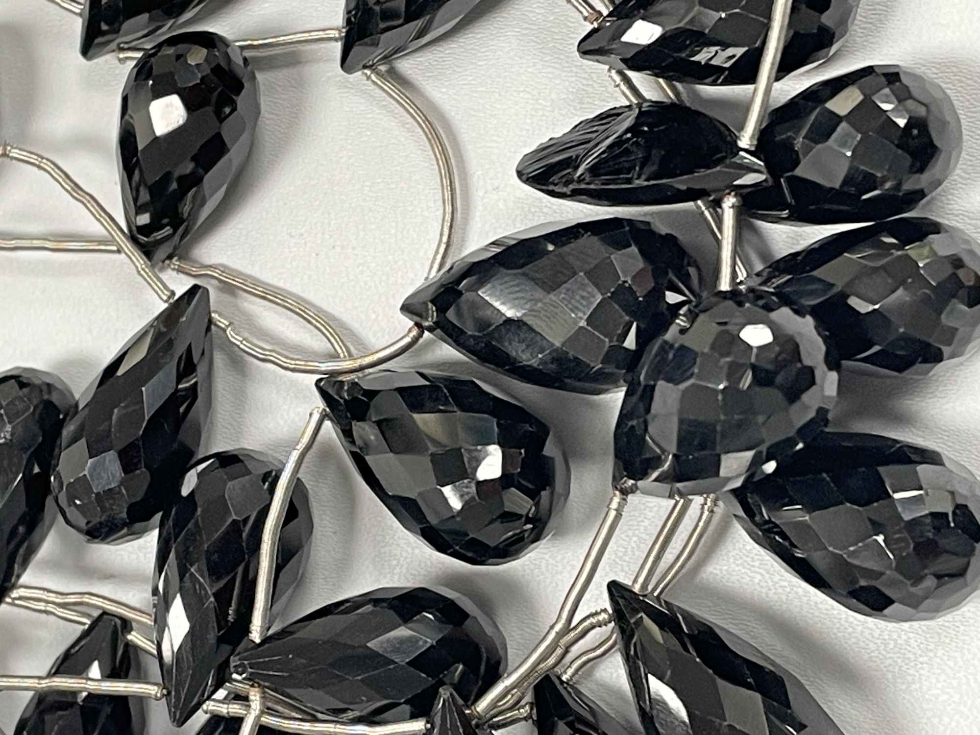 Black Spinel Drop Faceted