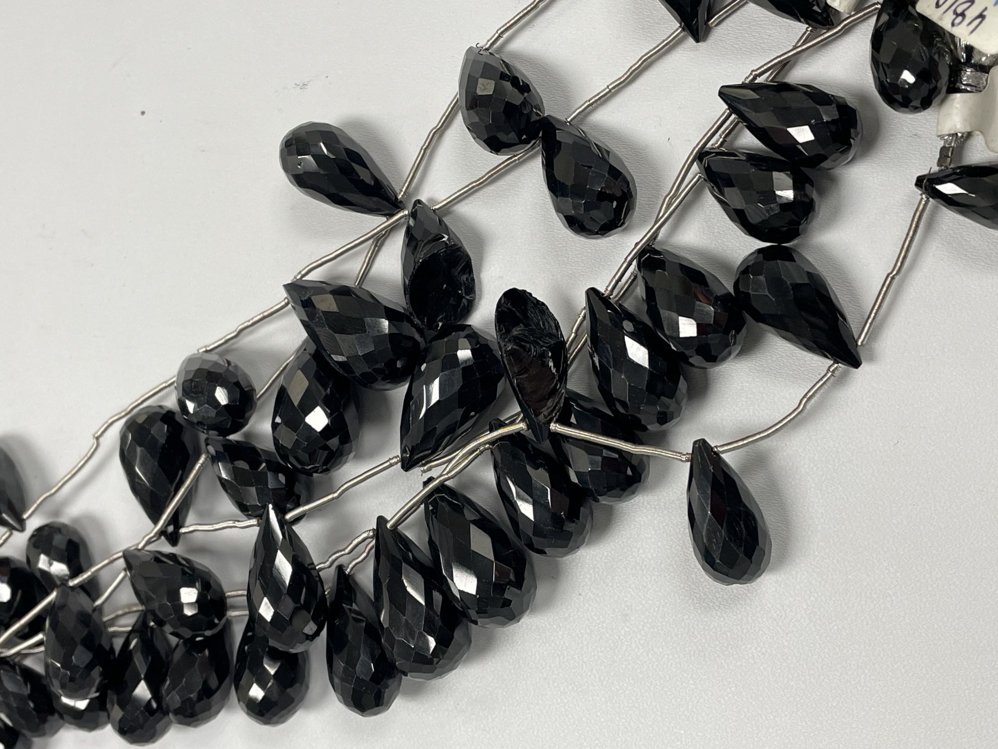 Black Spinel Drop Faceted