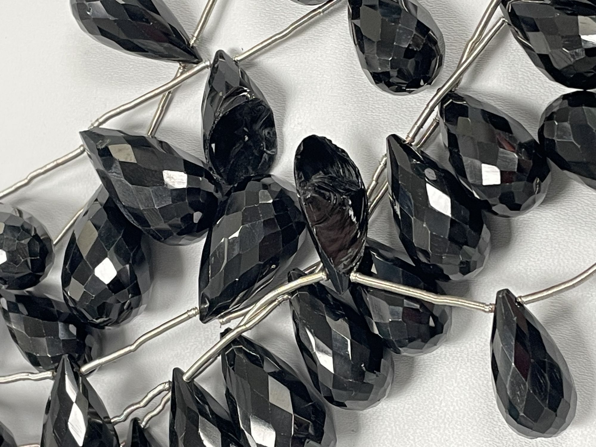 Black Spinel Drop Faceted