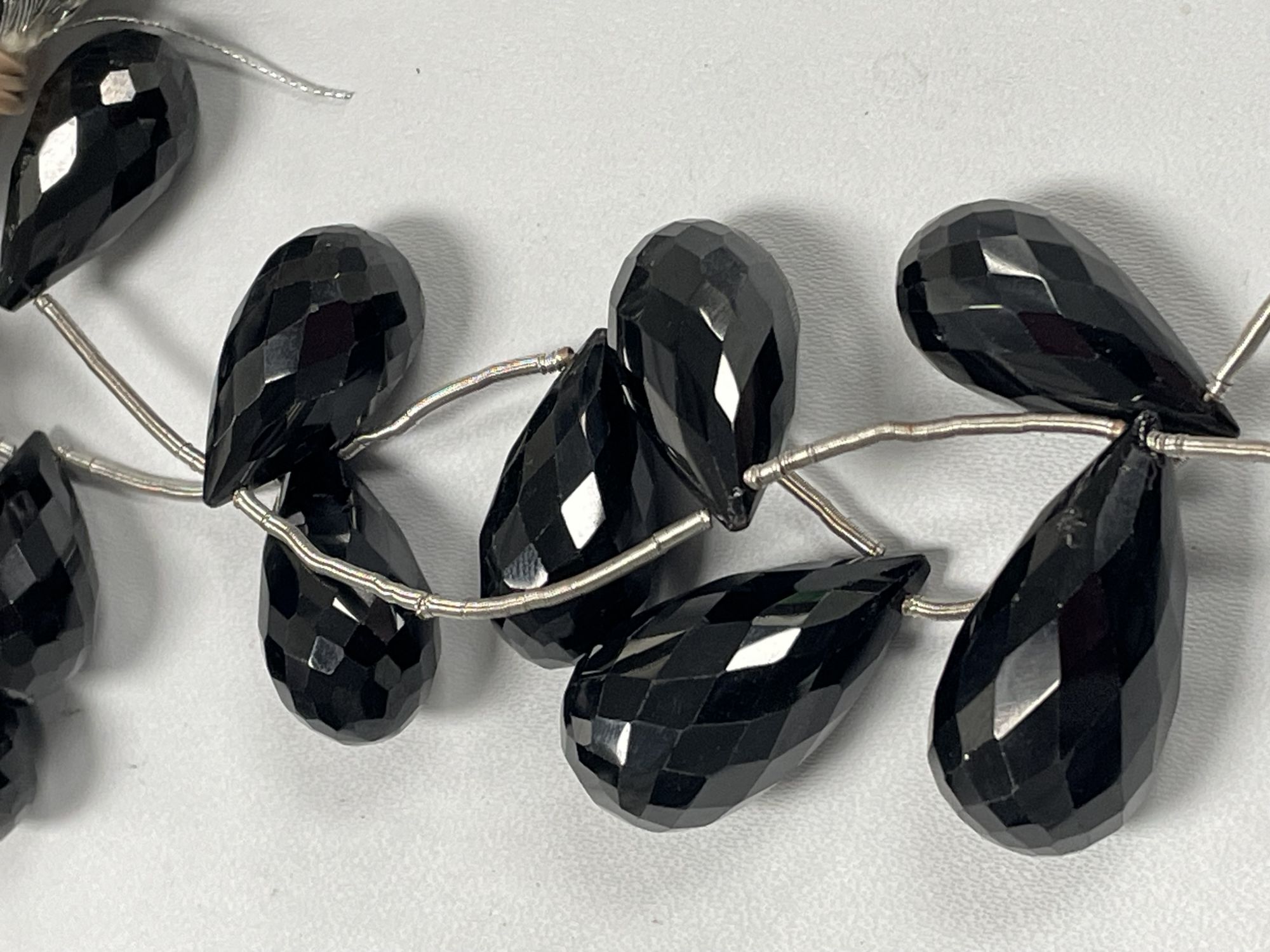 Black Spinel Drop Faceted