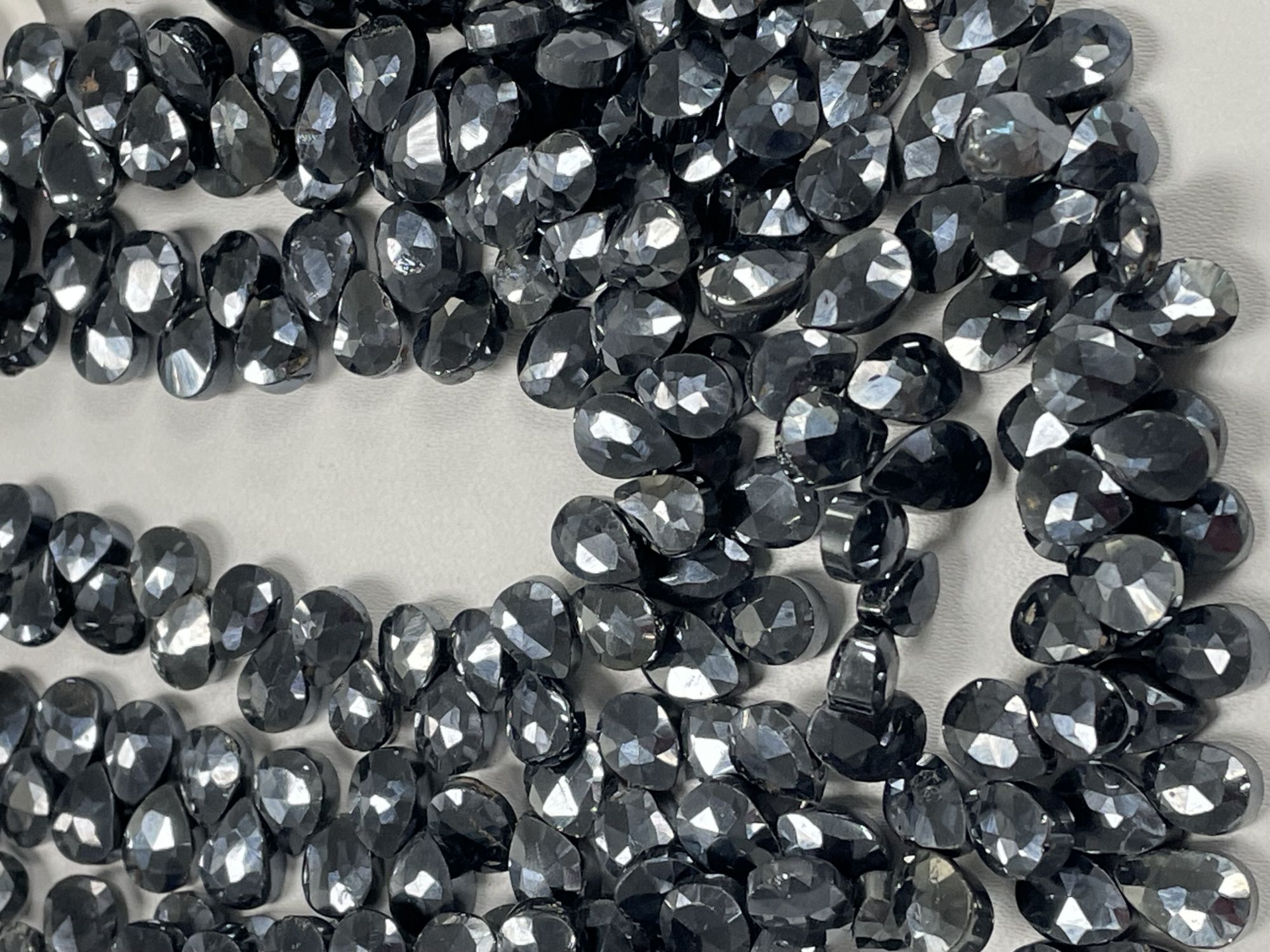 Mystic Black Spinel Pear Faceted
