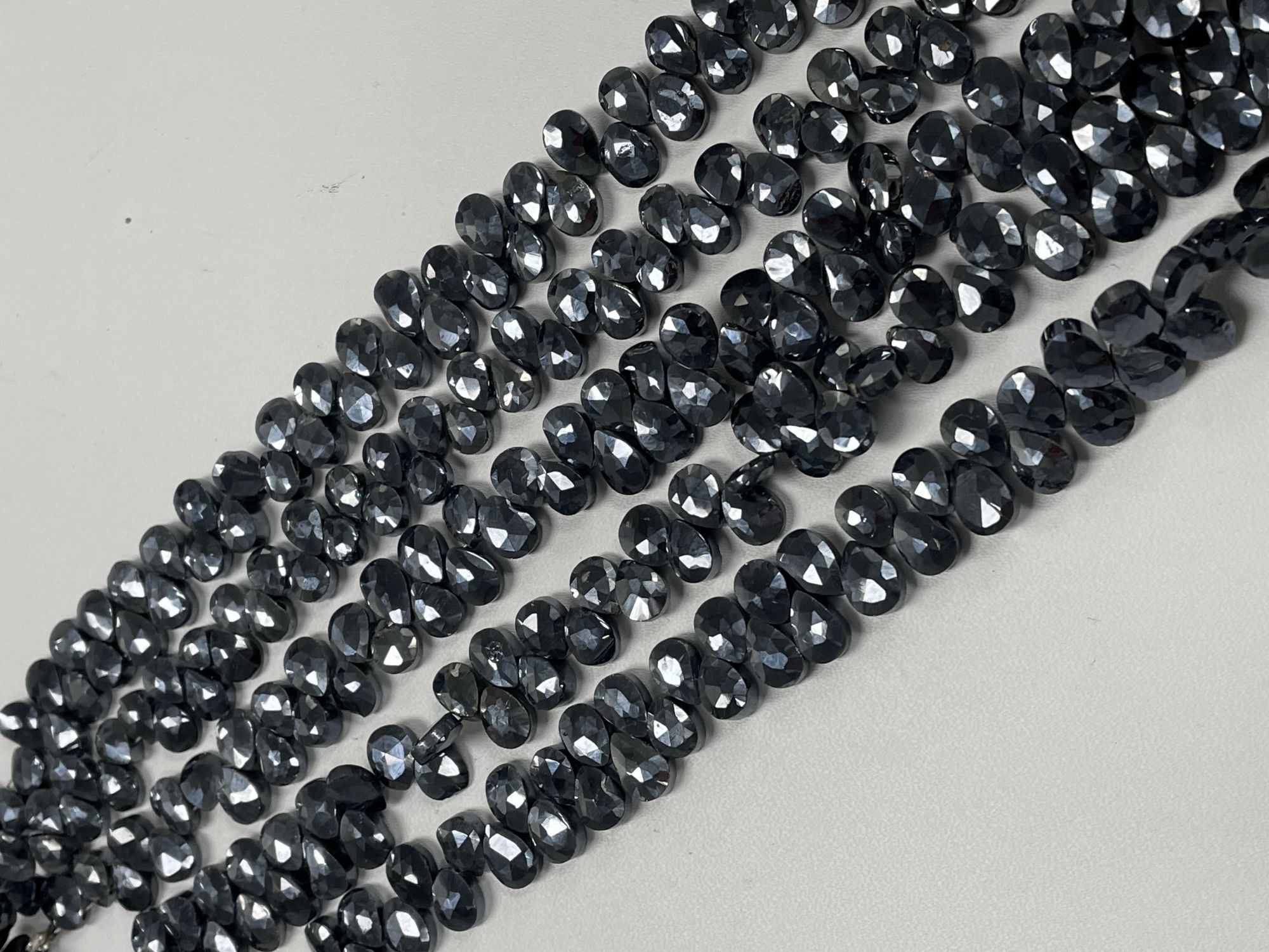 Mystic Black Spinel Pear Faceted
