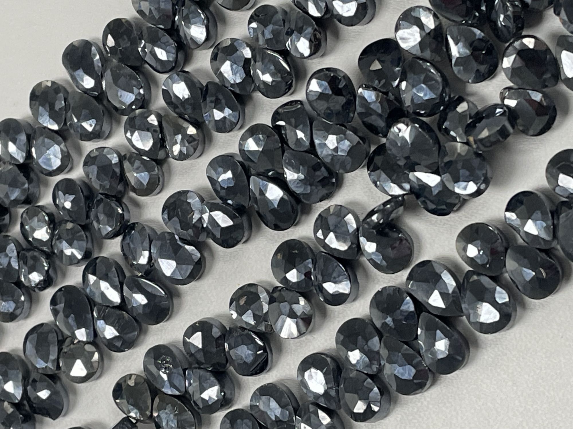 Mystic Black Spinel Pear Faceted