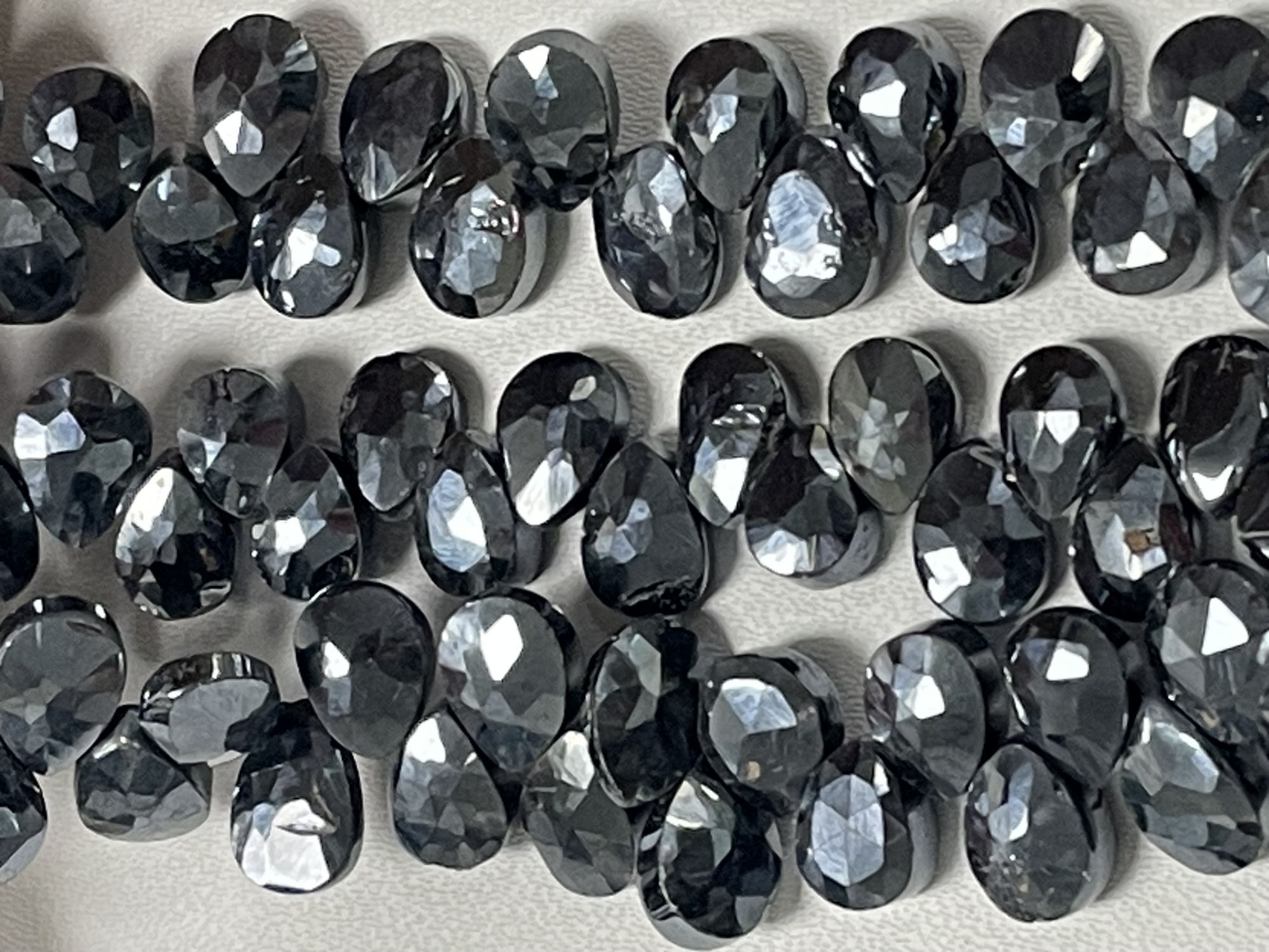 Mystic Black Spinel Pear Faceted