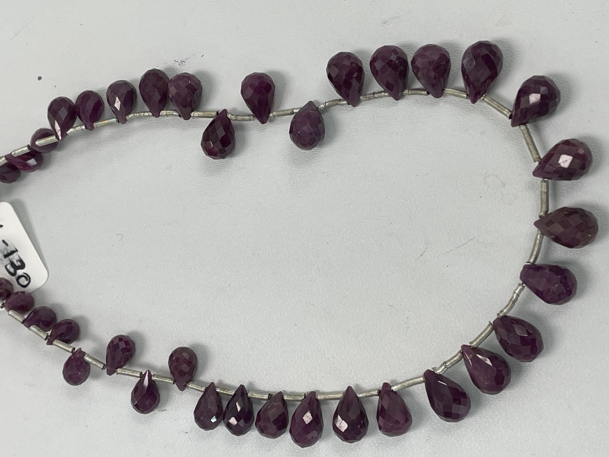 Dyed Ruby Drop Faceted