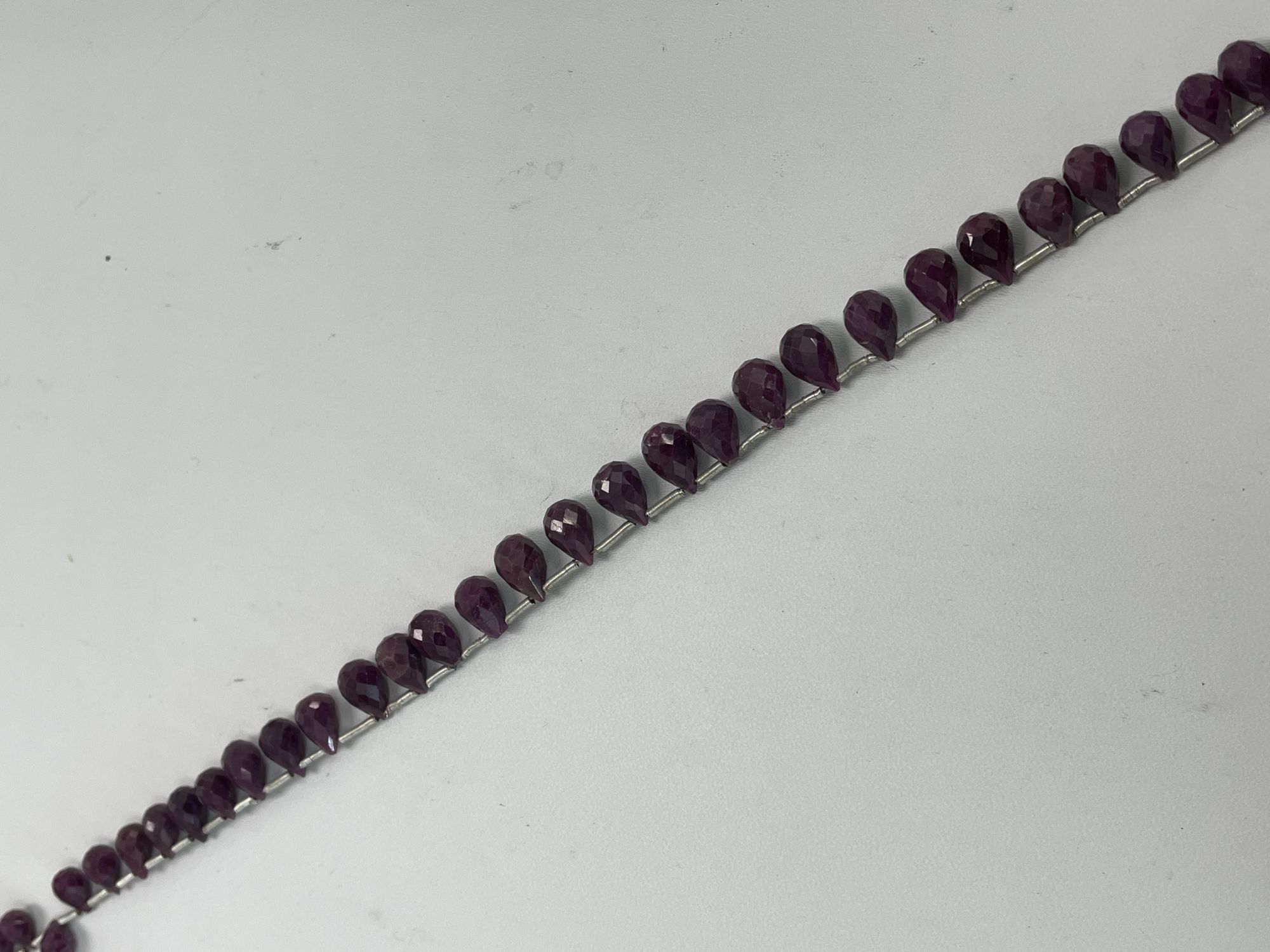 Dyed Ruby Drop Faceted