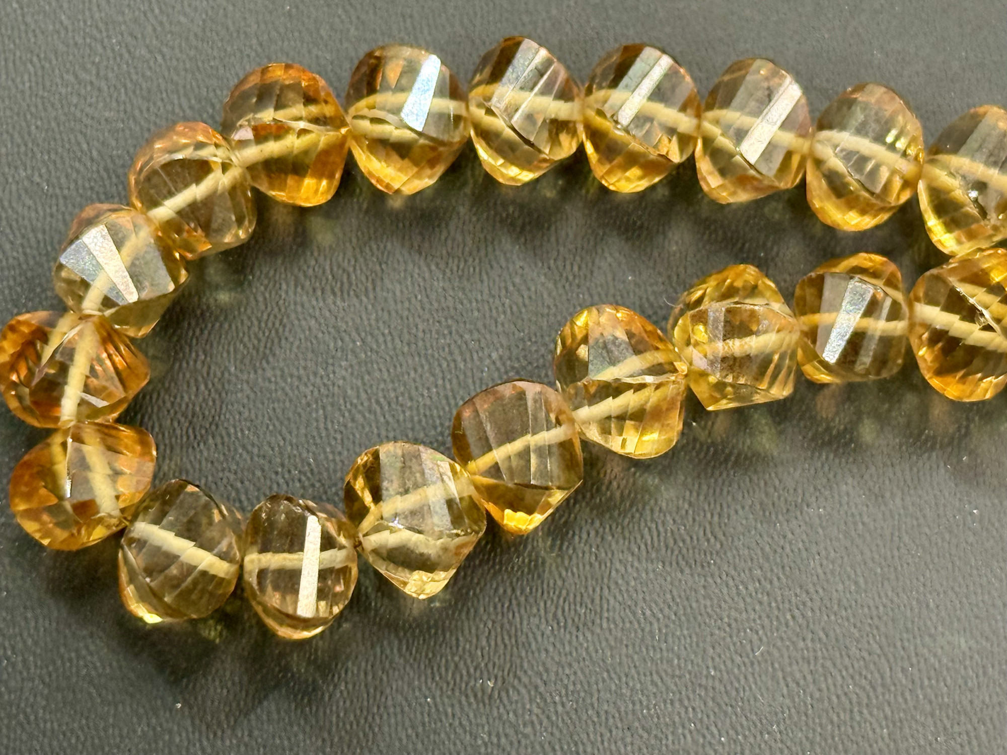 Hydro Quartz Twisted Drop Faceted