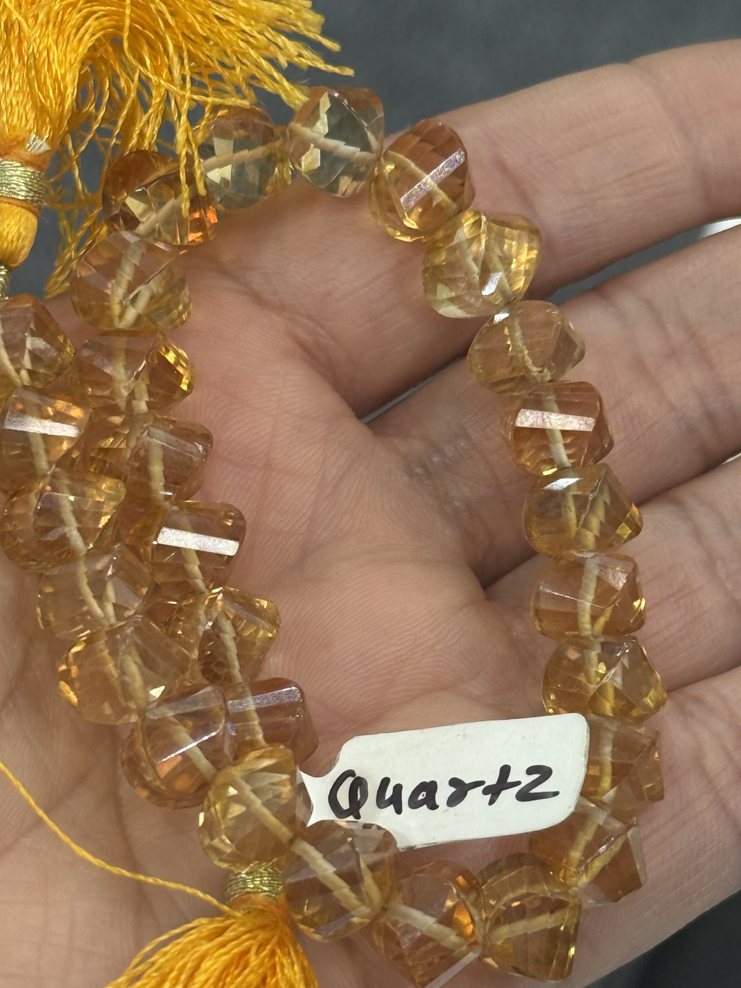 Hydro Quartz Twisted Drop Faceted
