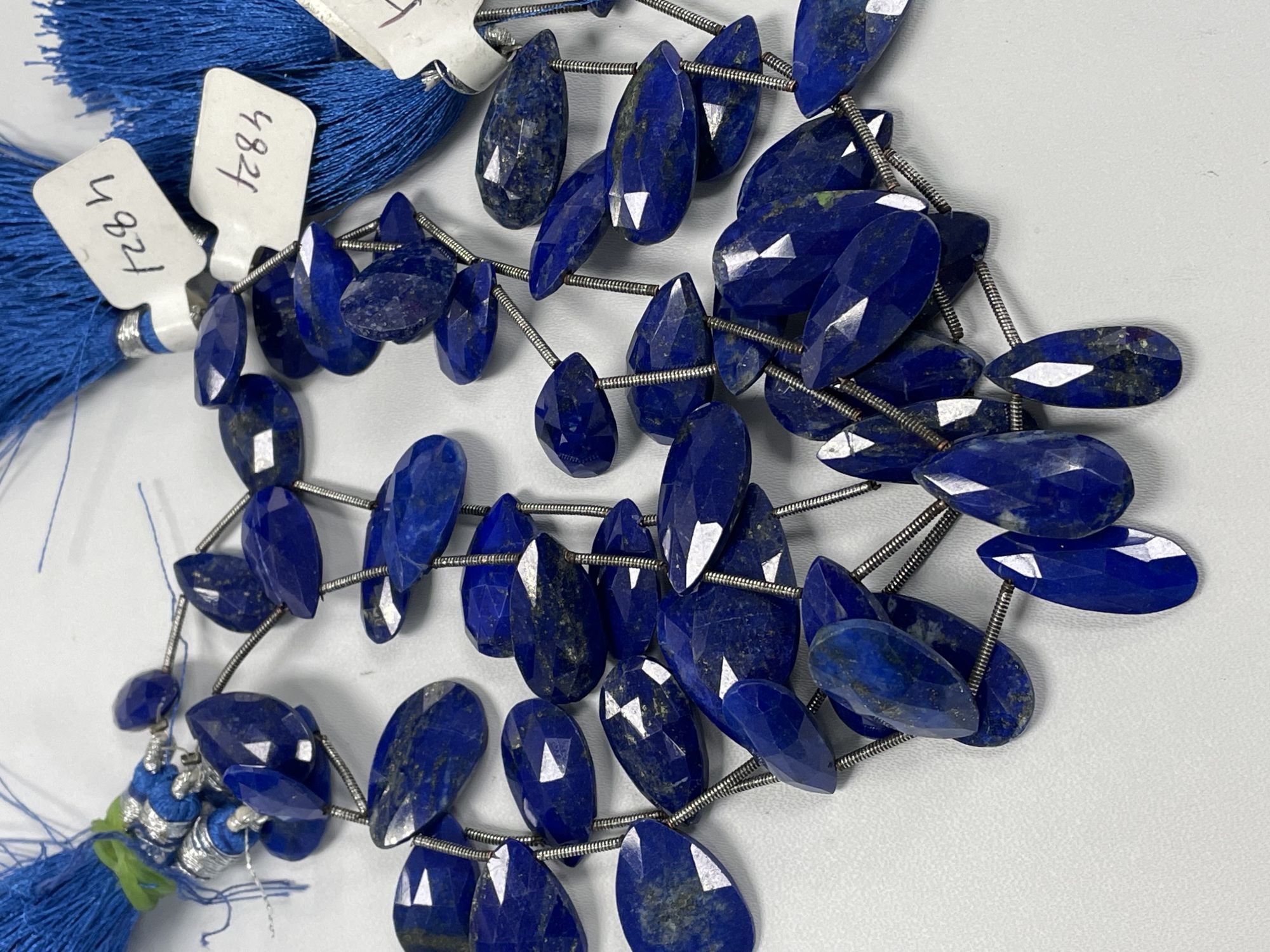 Lapis Long Pear Faceted