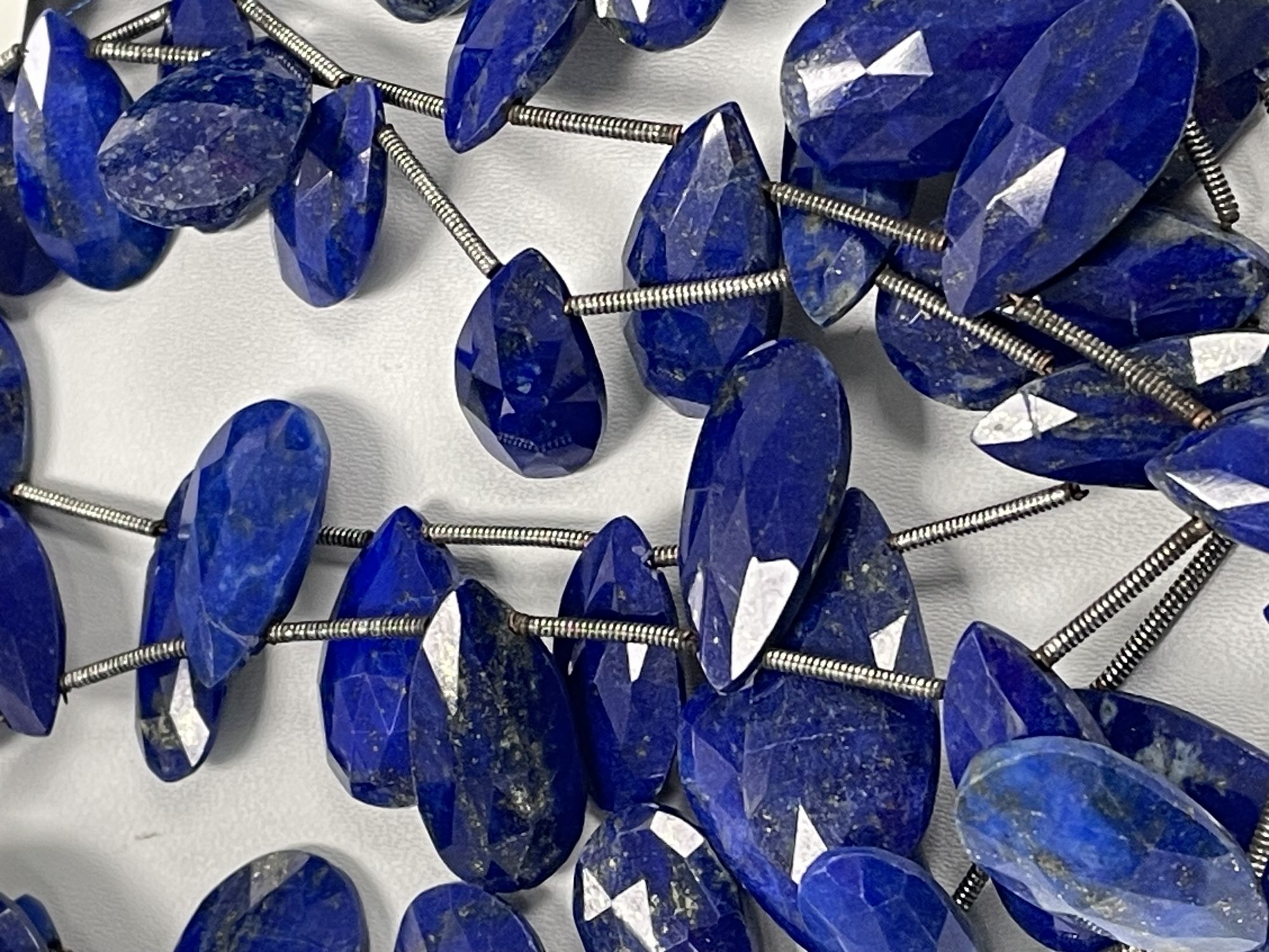 Lapis Long Pear Faceted