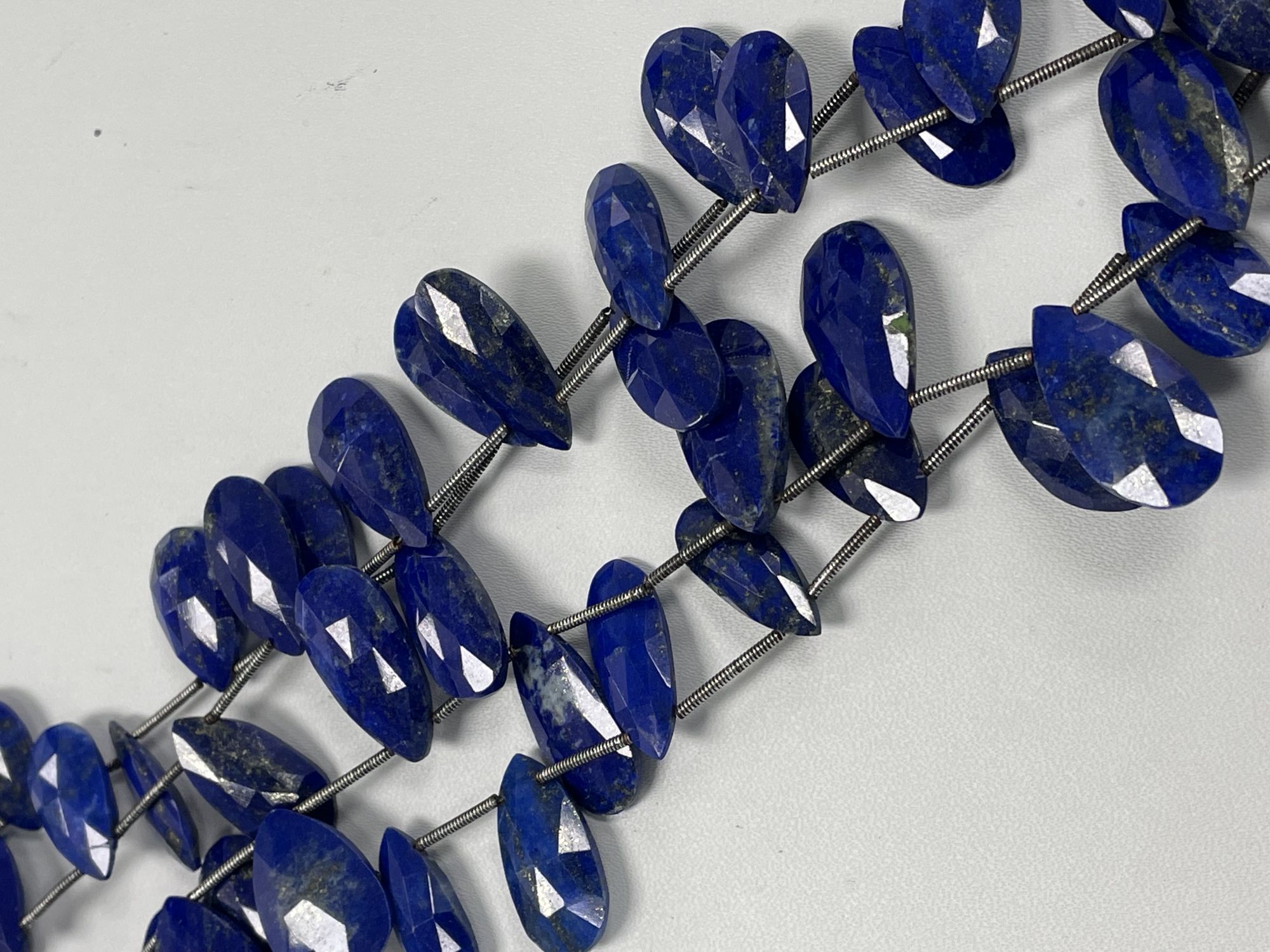Lapis Long Pear Faceted