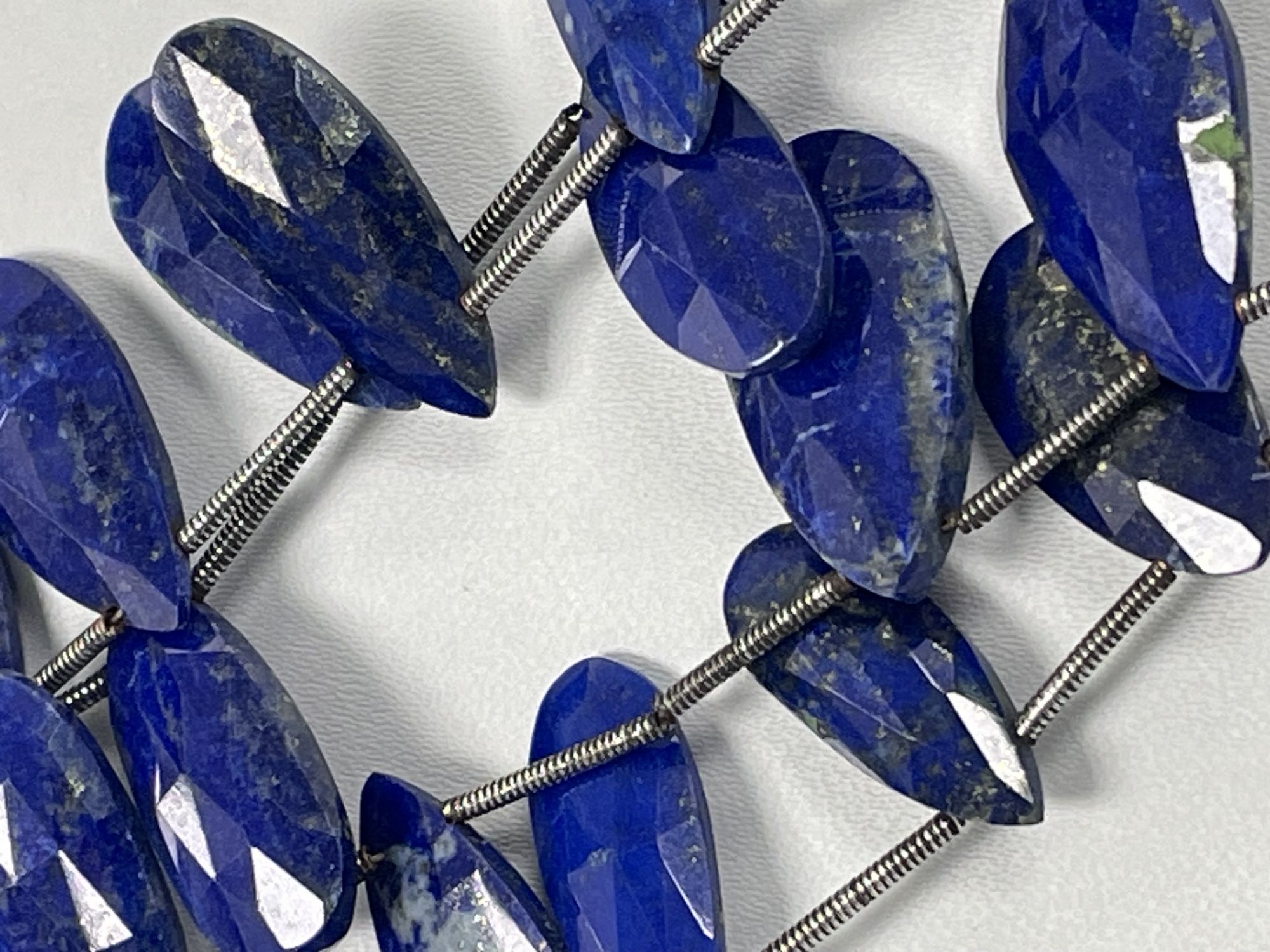 Lapis Long Pear Faceted