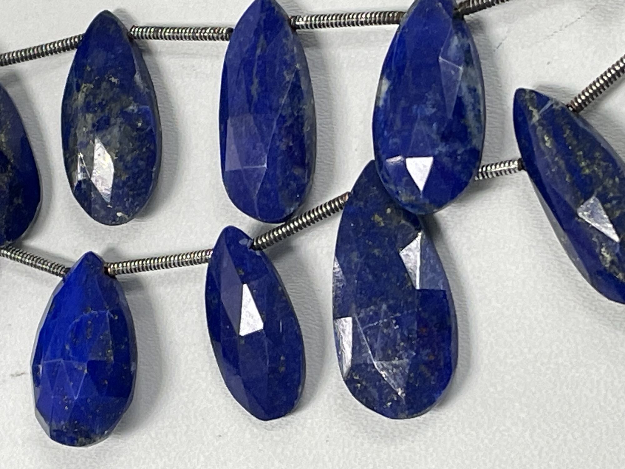 Lapis Long Pear Faceted