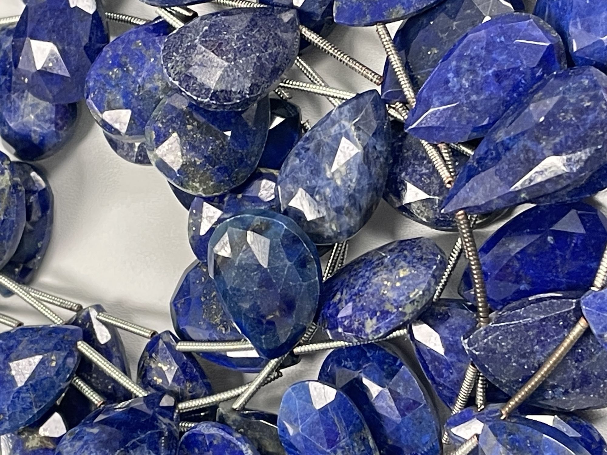 Lapis Pear Faceted