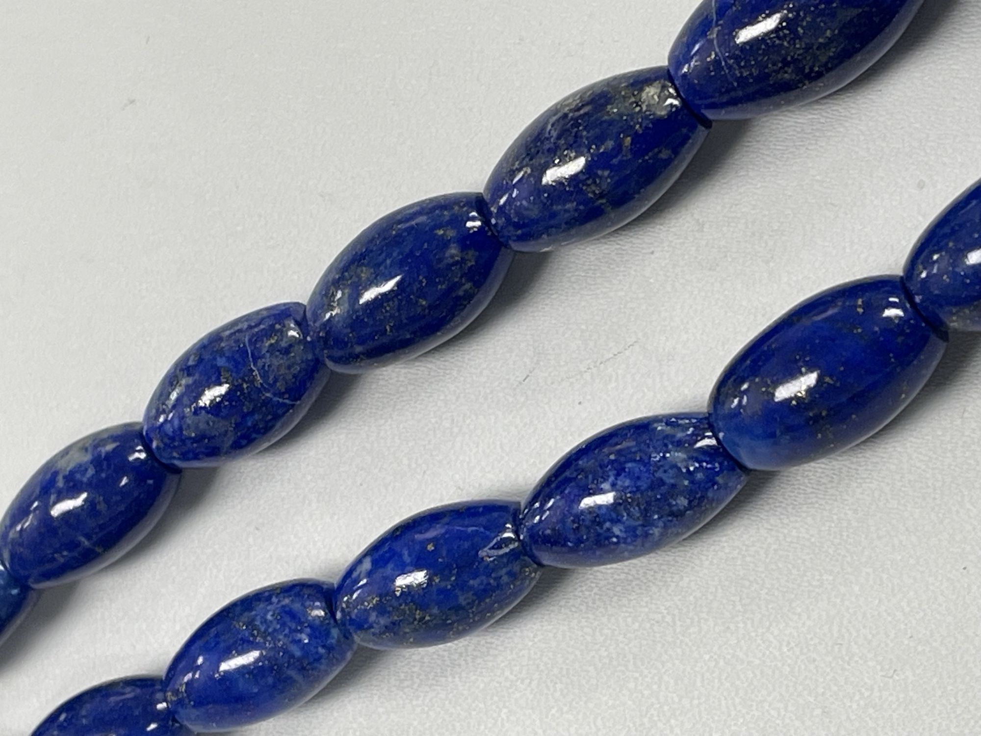Lapis Barrel Smooth Necklace