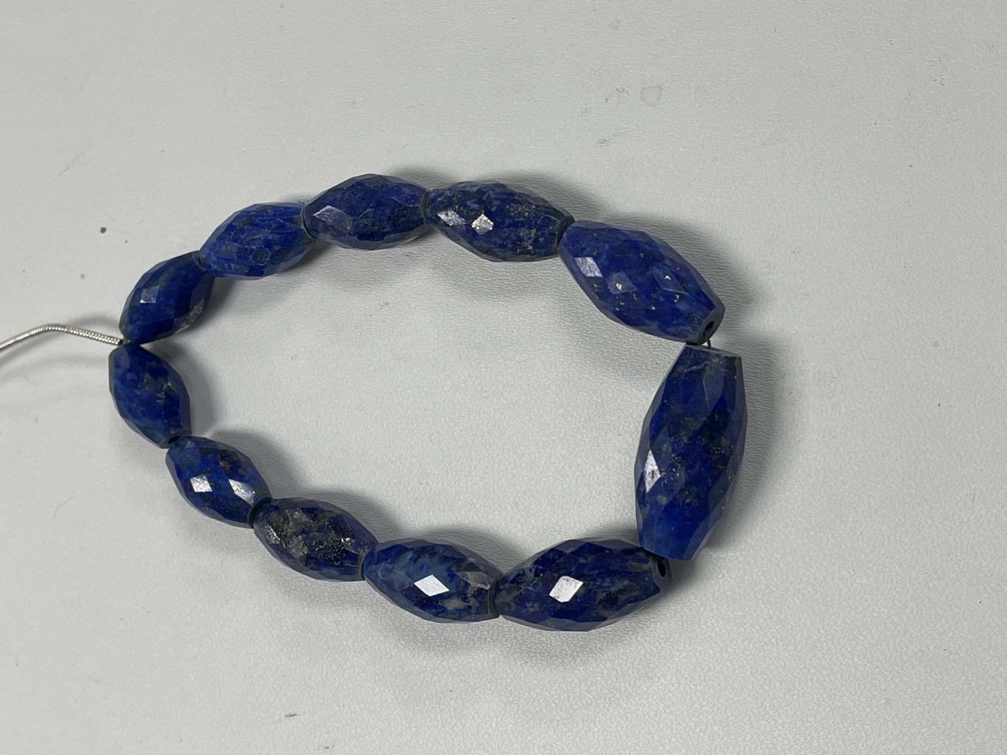 Lapis Barrel Faceted