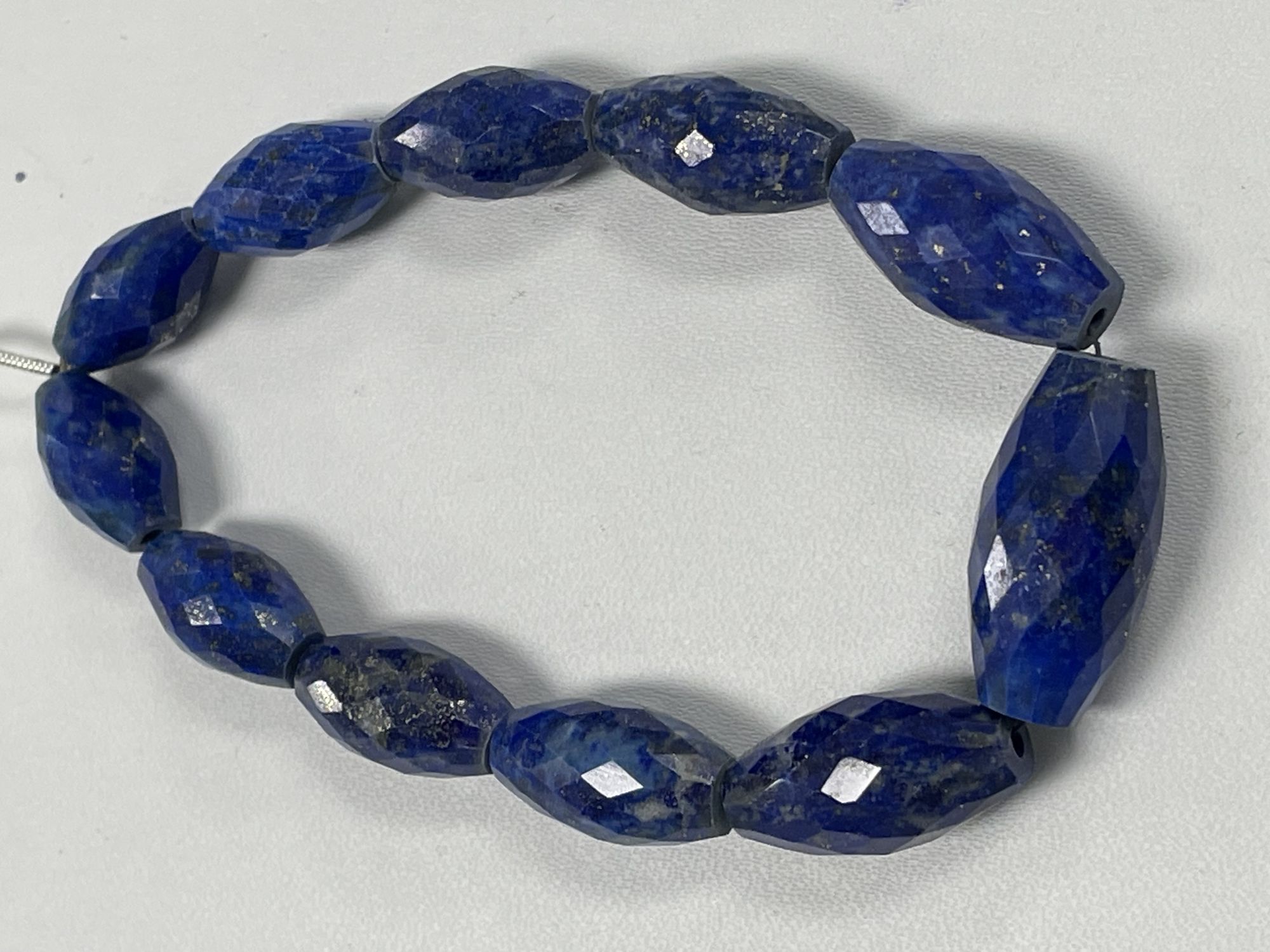 Lapis Barrel Faceted