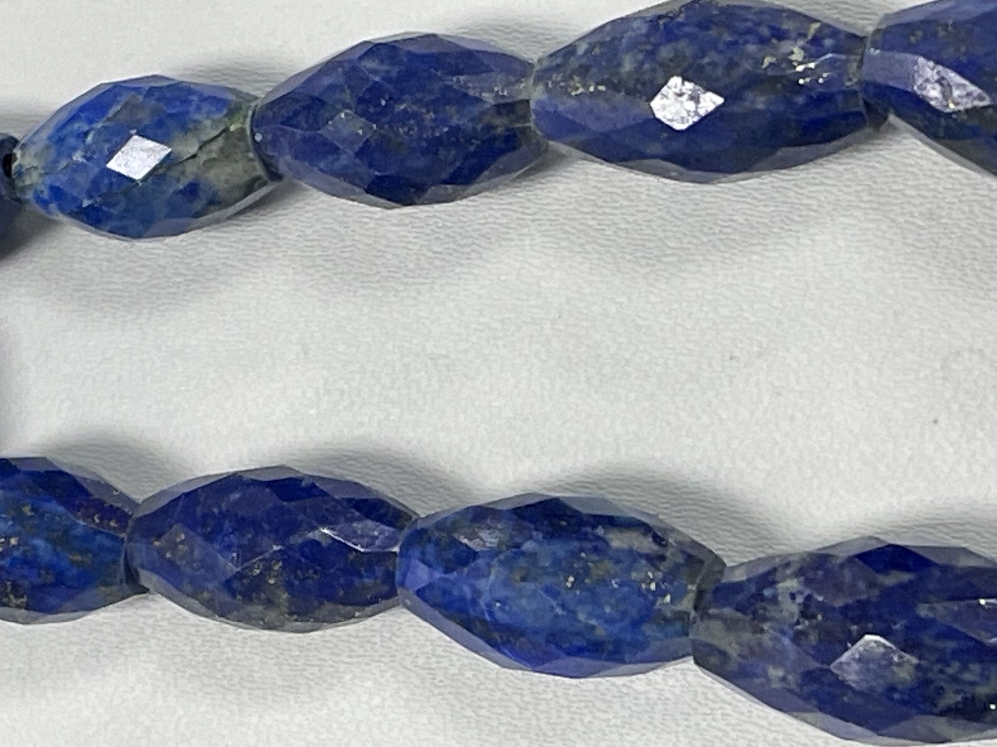 Lapis Barrel Faceted