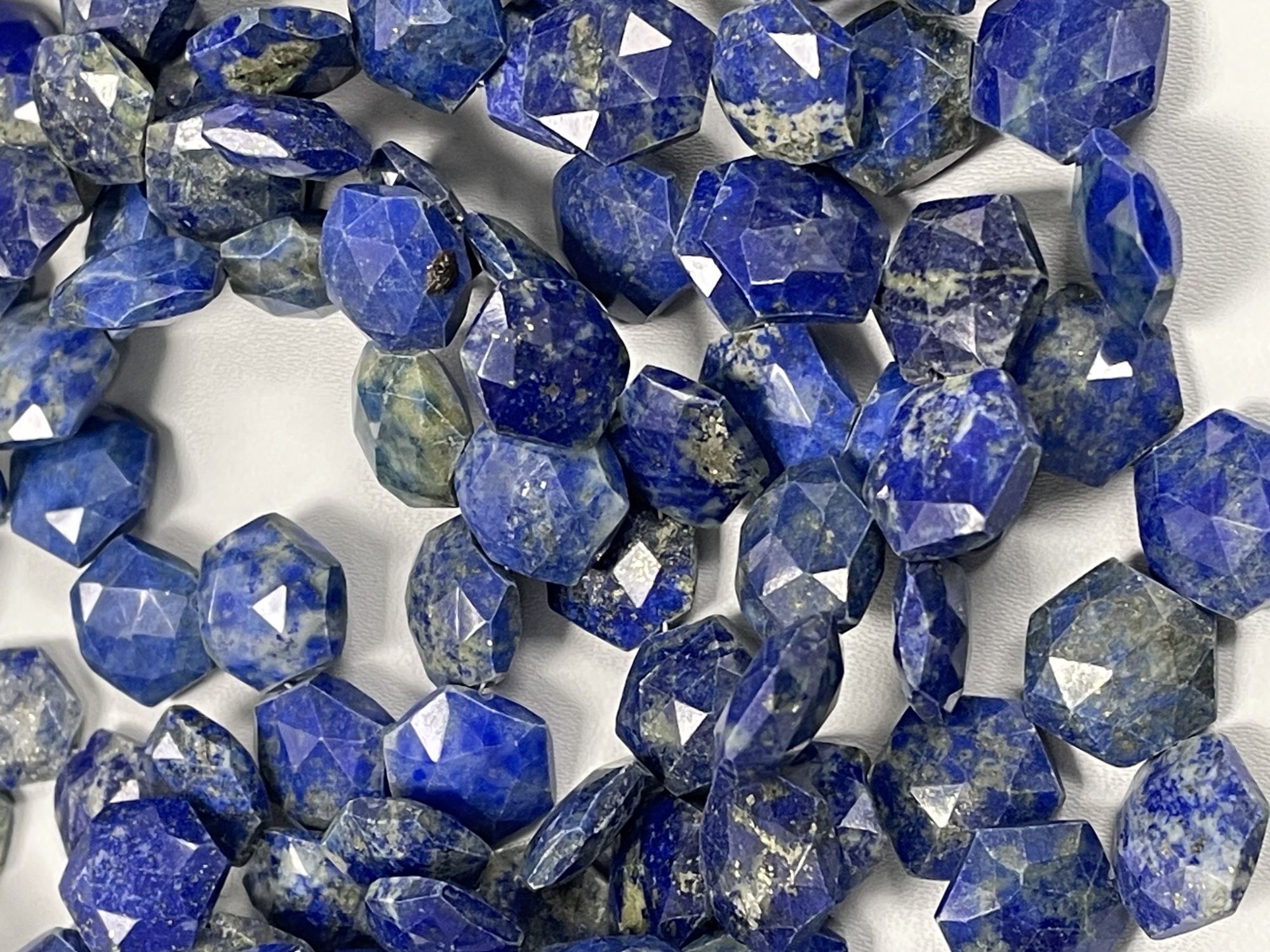 Lapis Hexagon Faceted