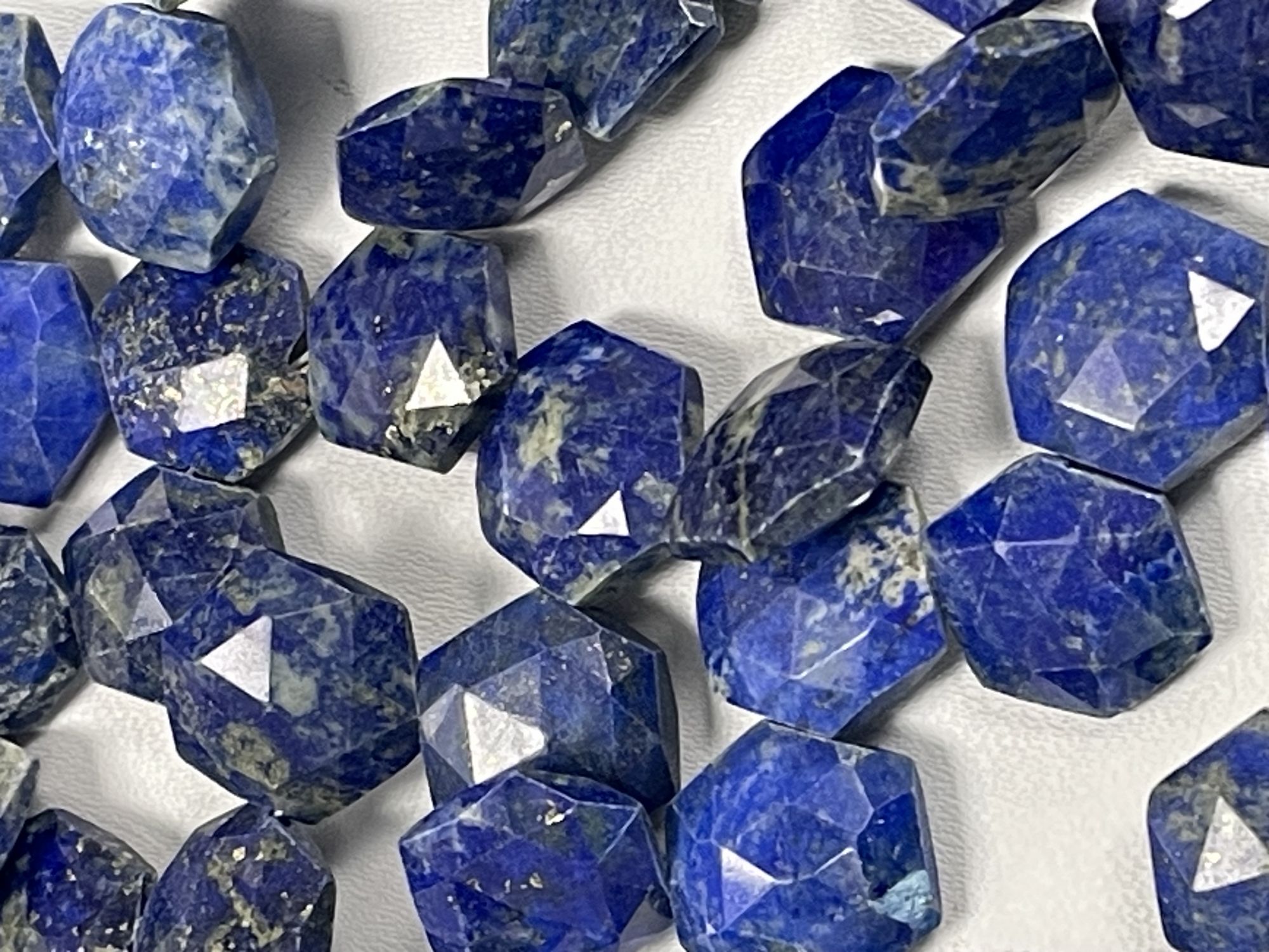 Lapis Hexagon Faceted