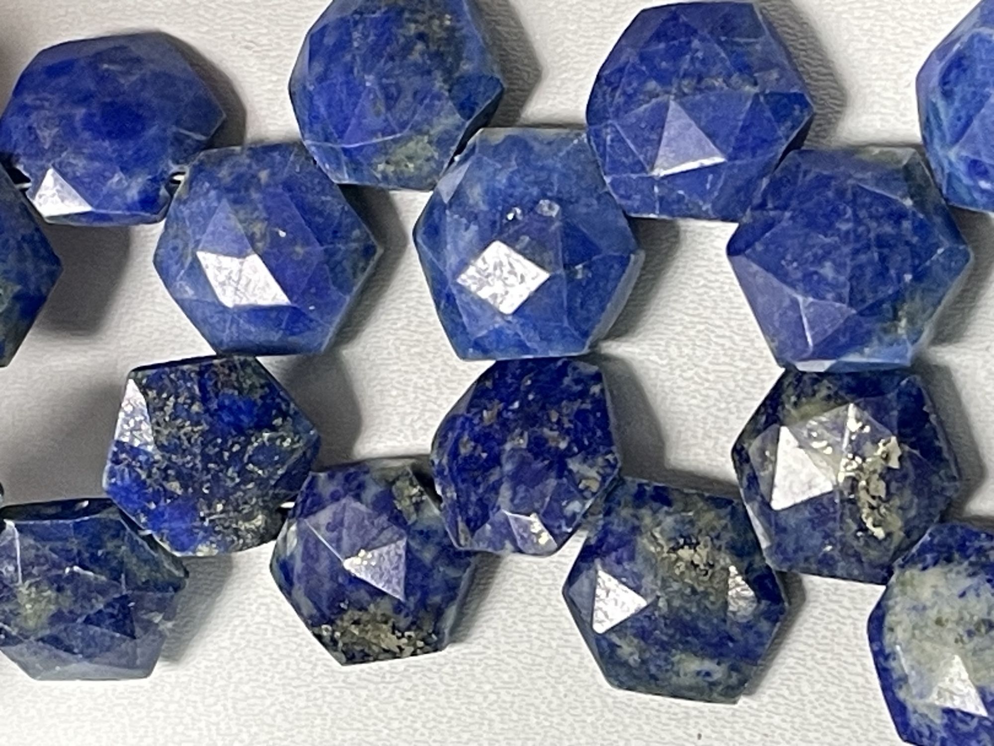 Lapis Hexagon Faceted