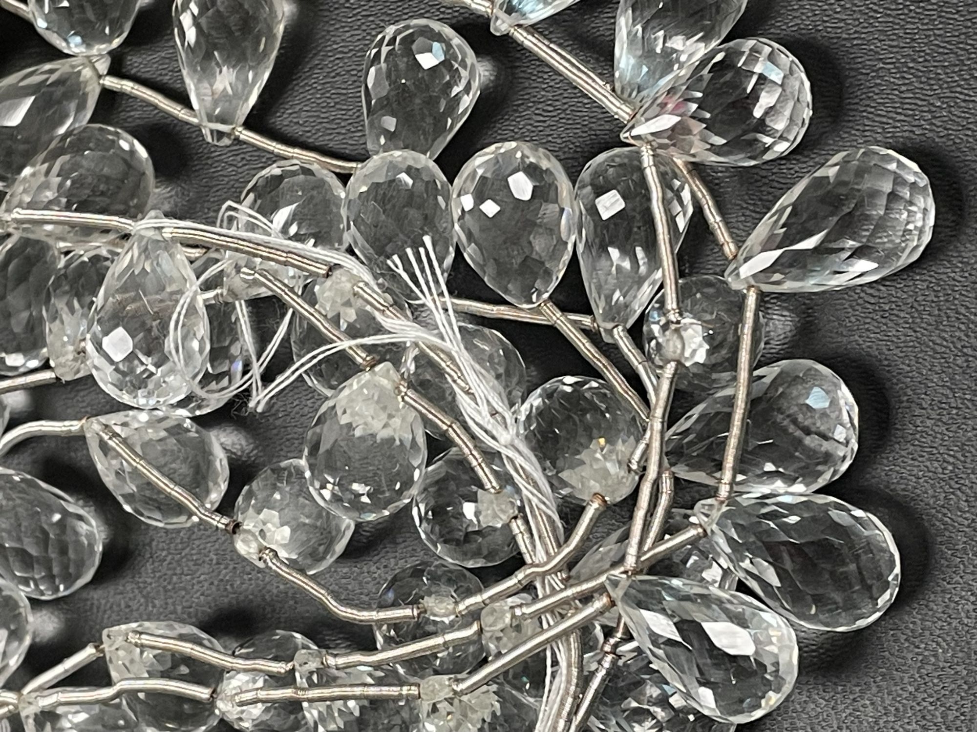 Crystal Quartz Drop Faceted