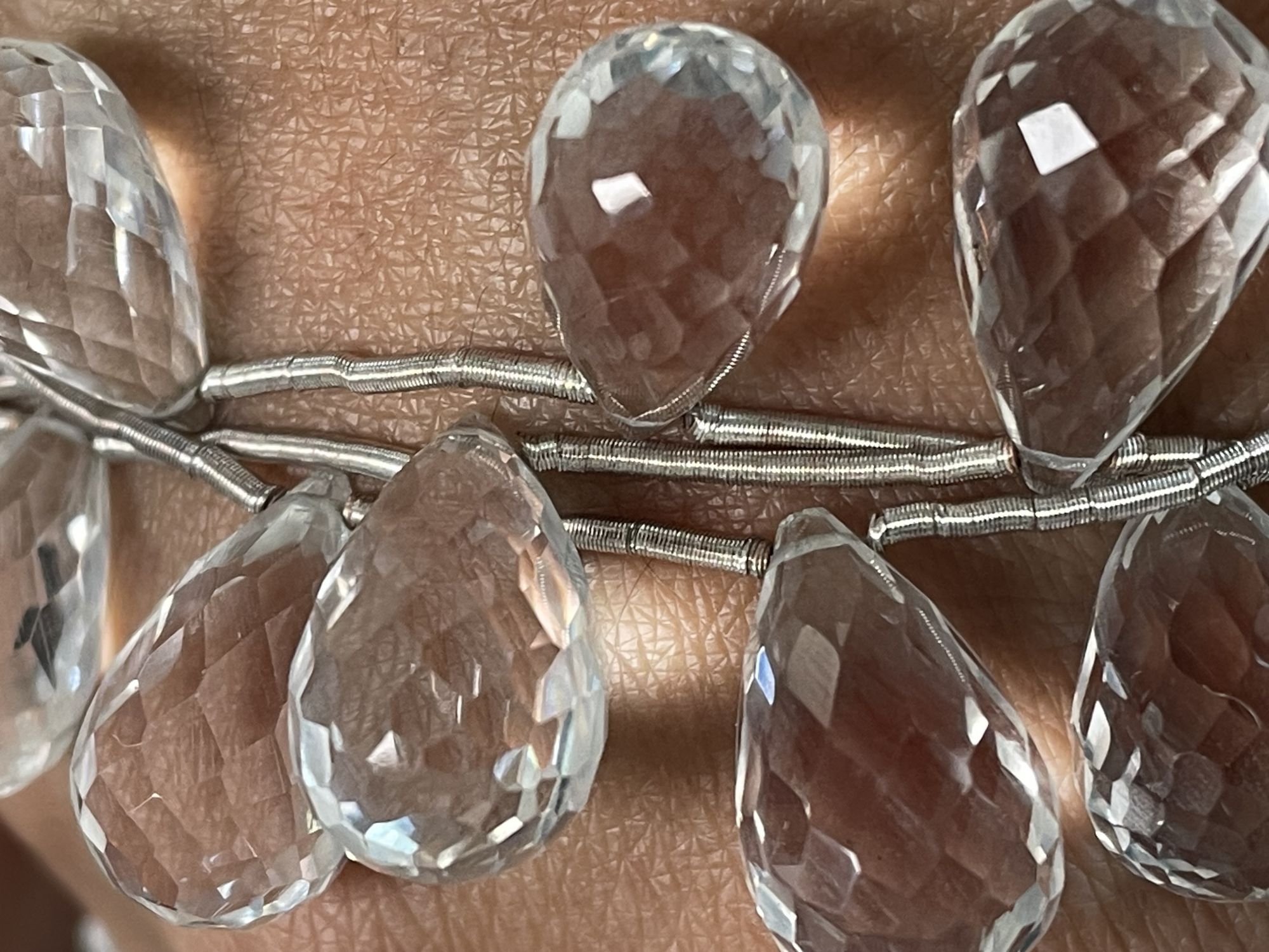 Crystal Quartz Drop Faceted