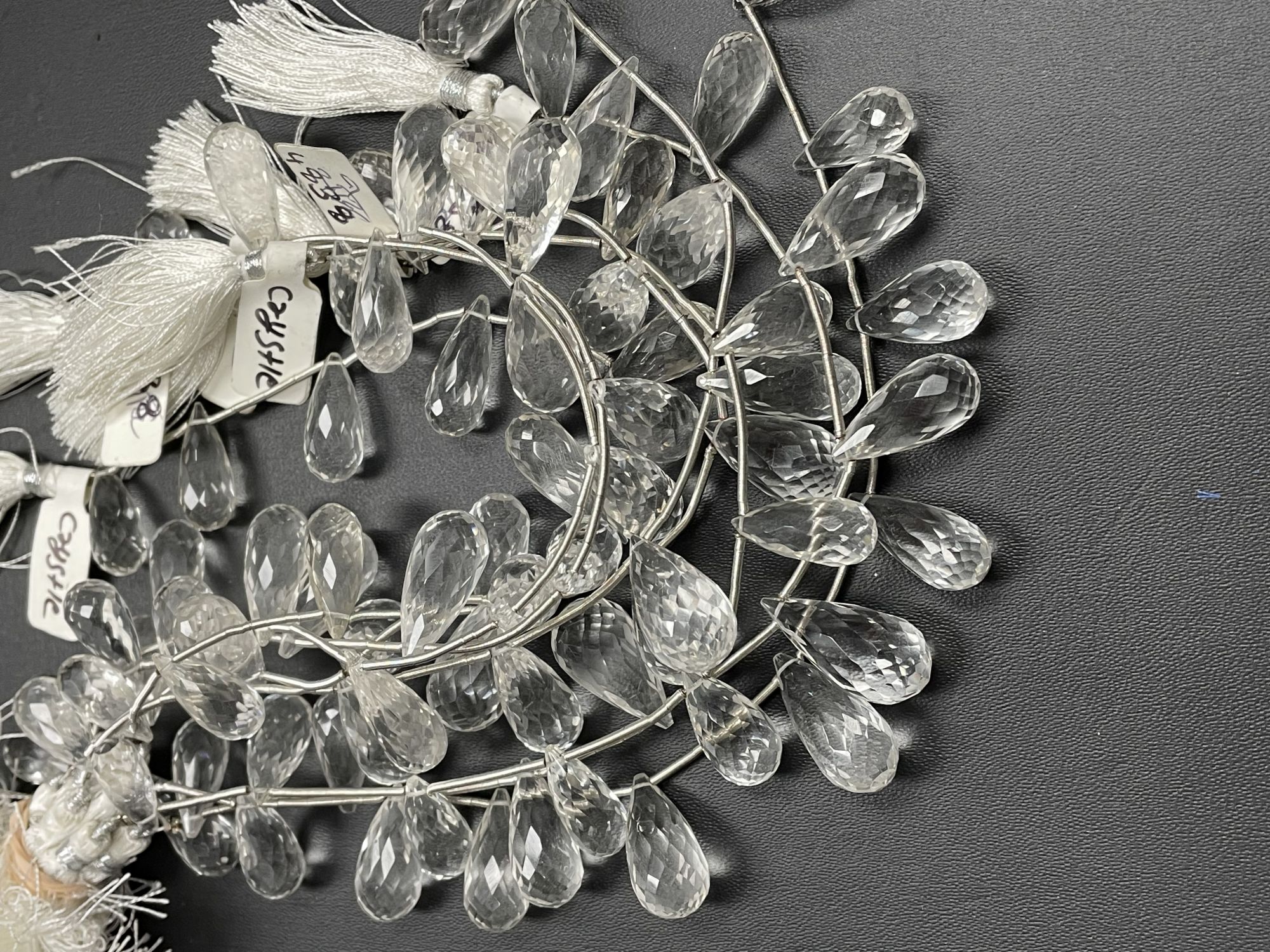 Crystal Quartz Drop Faceted