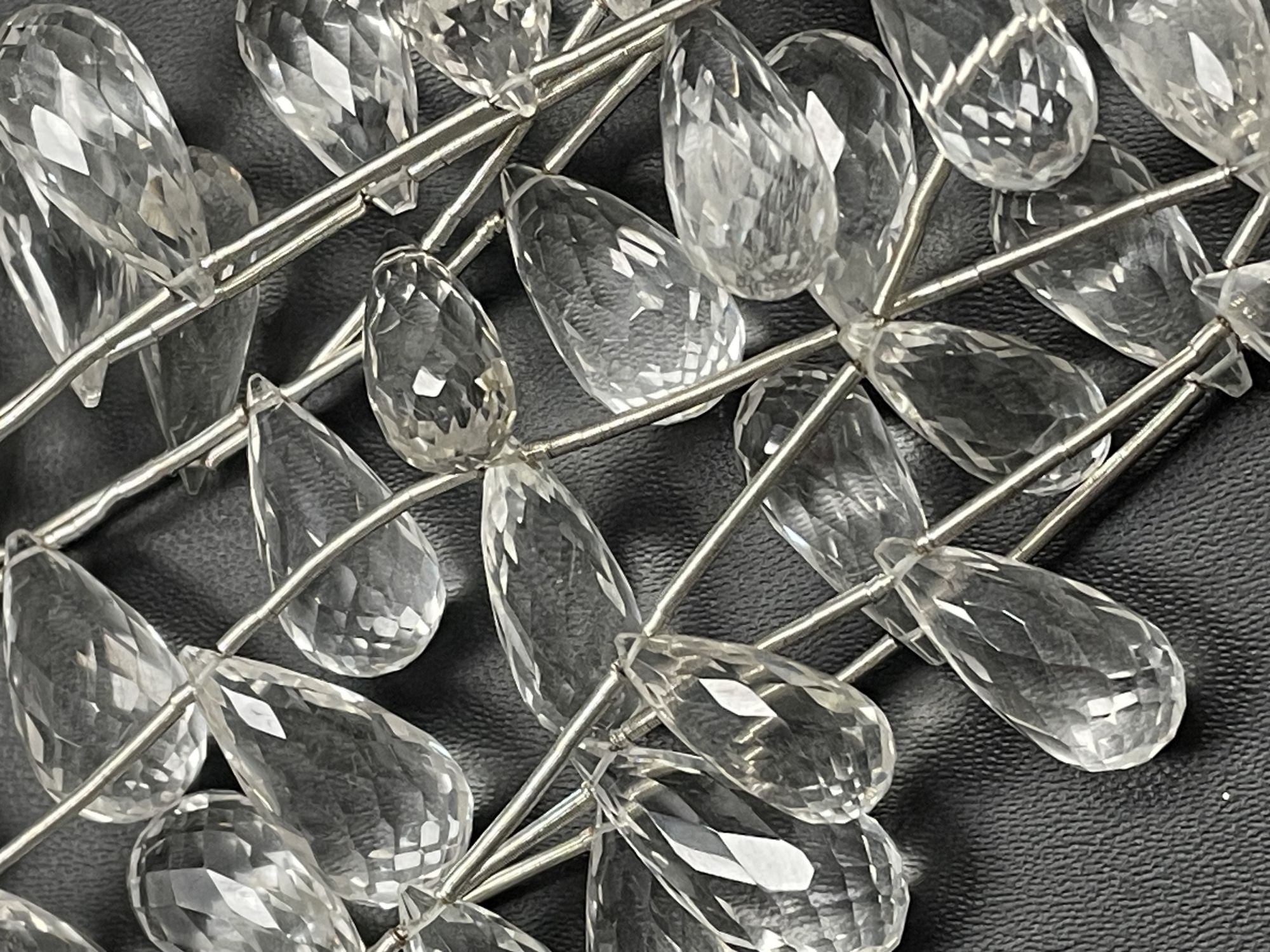 Crystal Quartz Drop Faceted