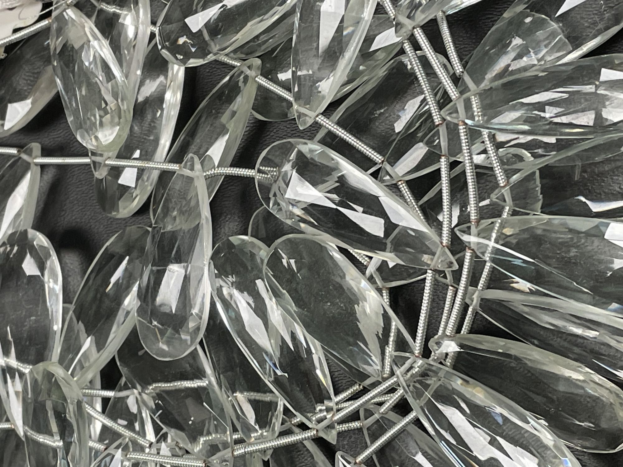 Crystal Quartz Long Pear Faceted