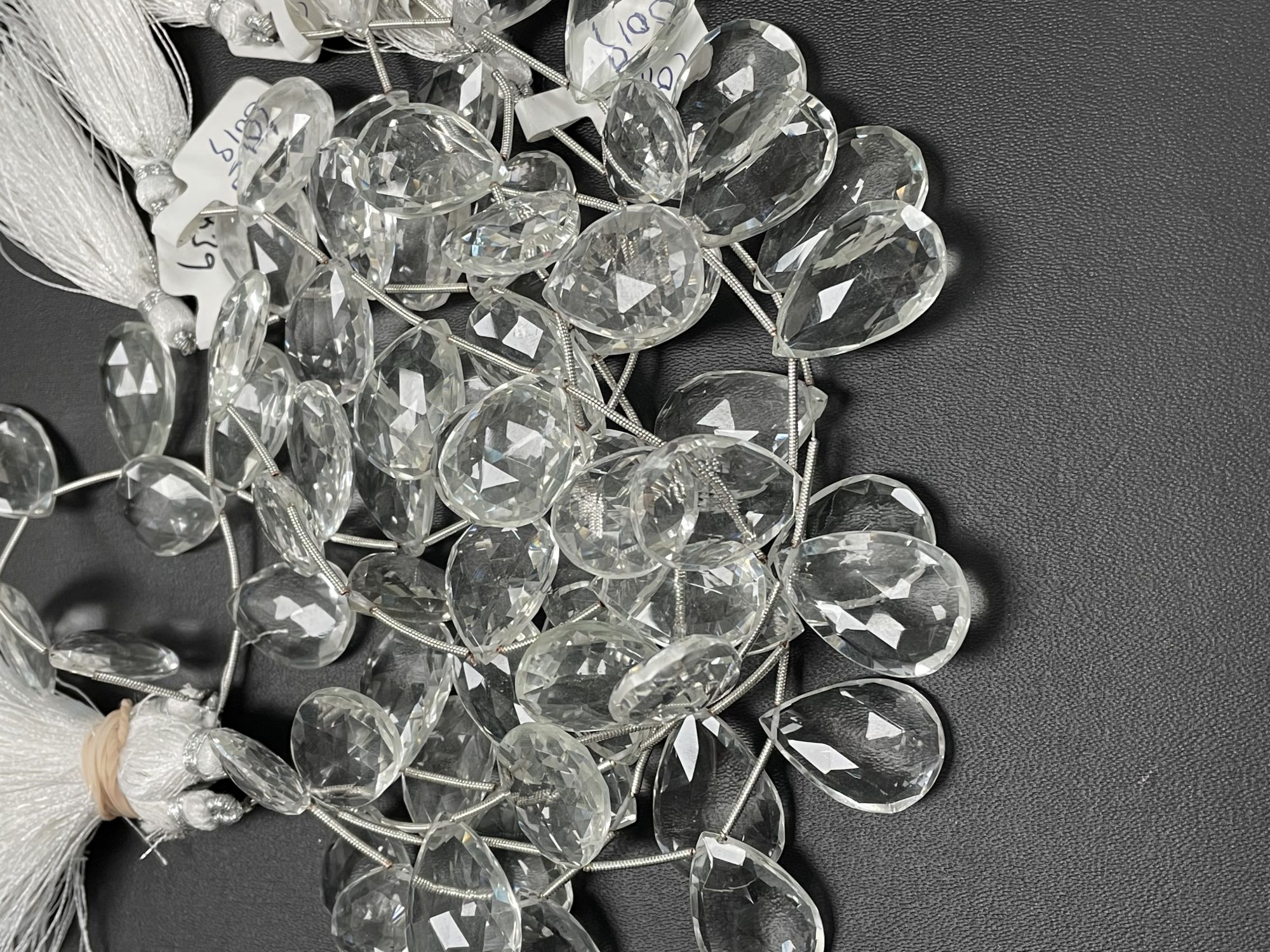 Crystal Quartz Pear Faceted