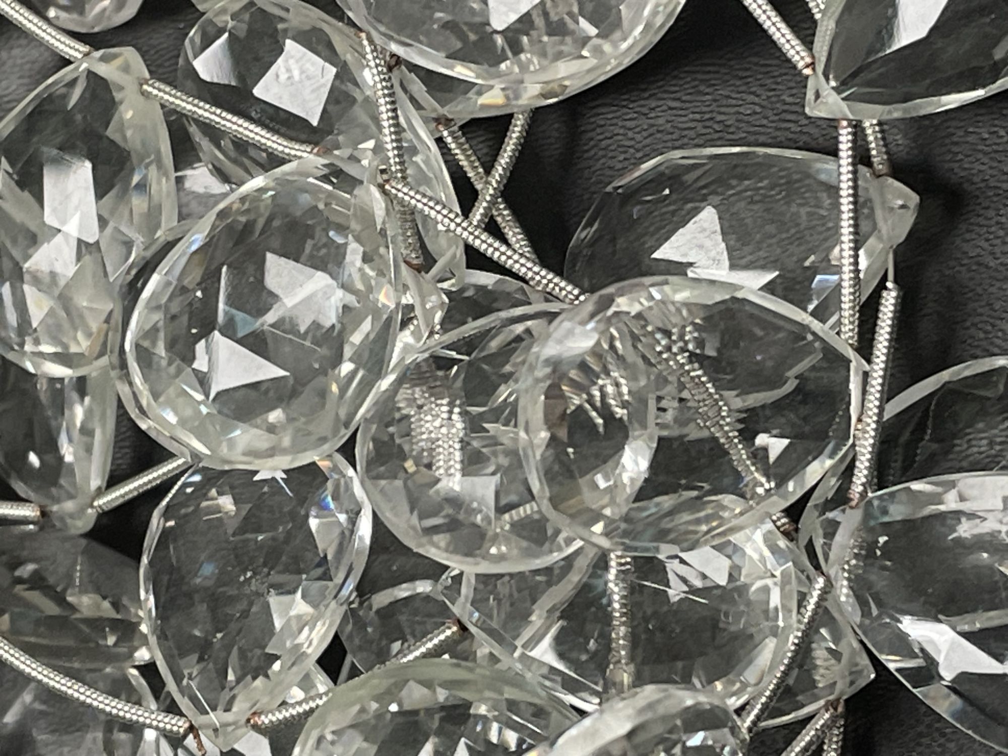 Crystal Quartz Pear Faceted