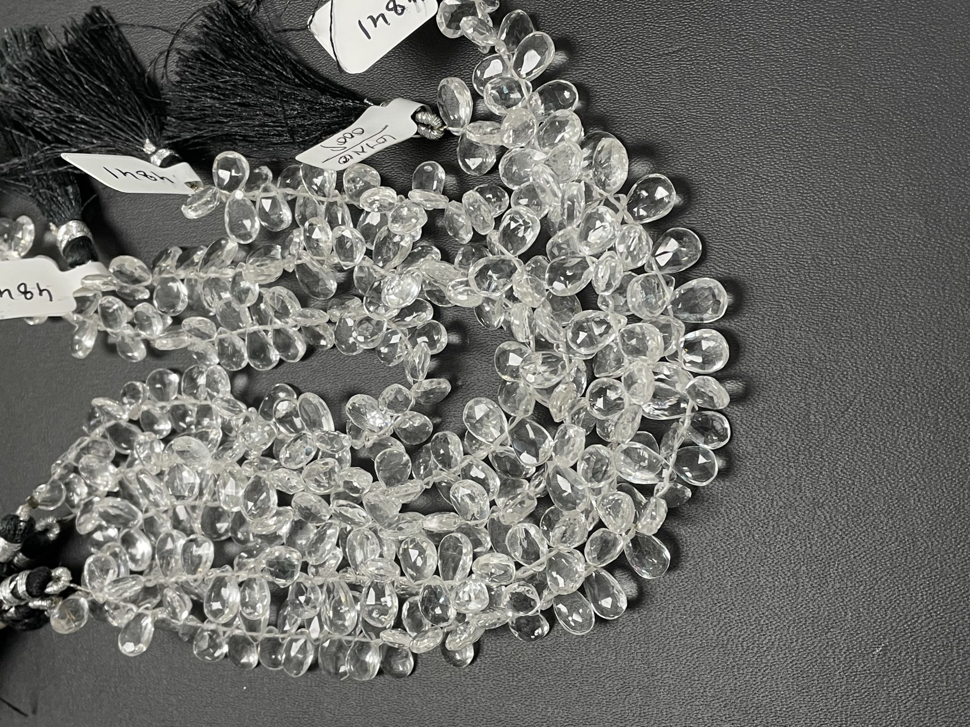 Crystal Quartz Pear Faceted