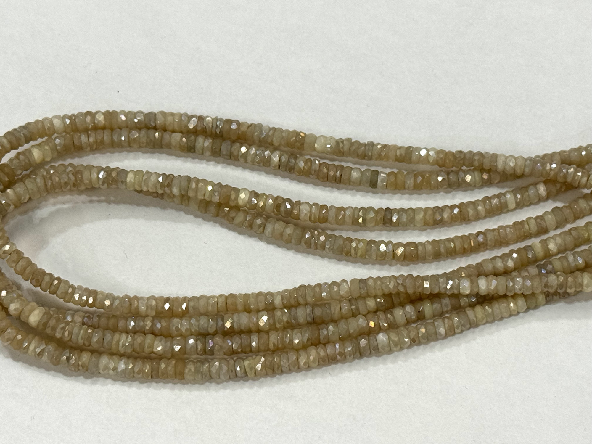 Coated Moonstone Rondelle Faceted