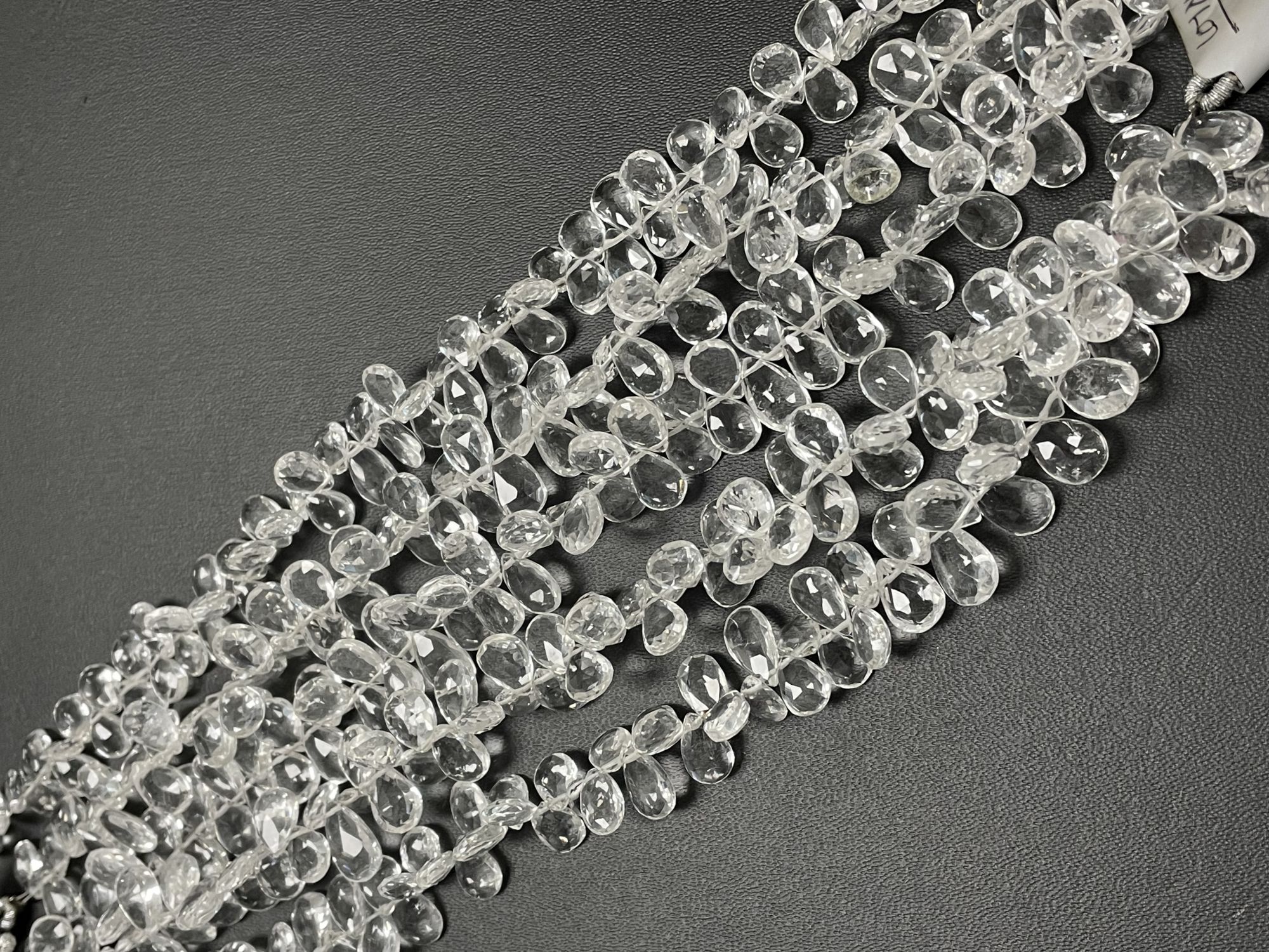 Crystal Quartz Pear Faceted